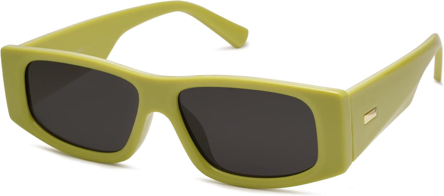 Trendy Y2K Rectangle Polarized Sunglasses for Women Men Fashion Designer Rave Sunglasses SJ2228