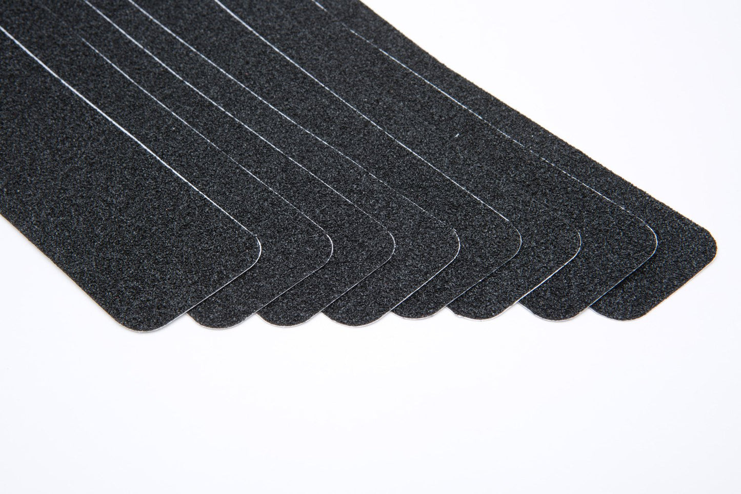 Anti-Slip Tape - Premium 8 Pre-Cut Strips, Black 80 Grit Slip Resistant Safety Treads - 2 Inch X 12 Inch Rounded Corners - Right Size and Ready to Use for Easy Application