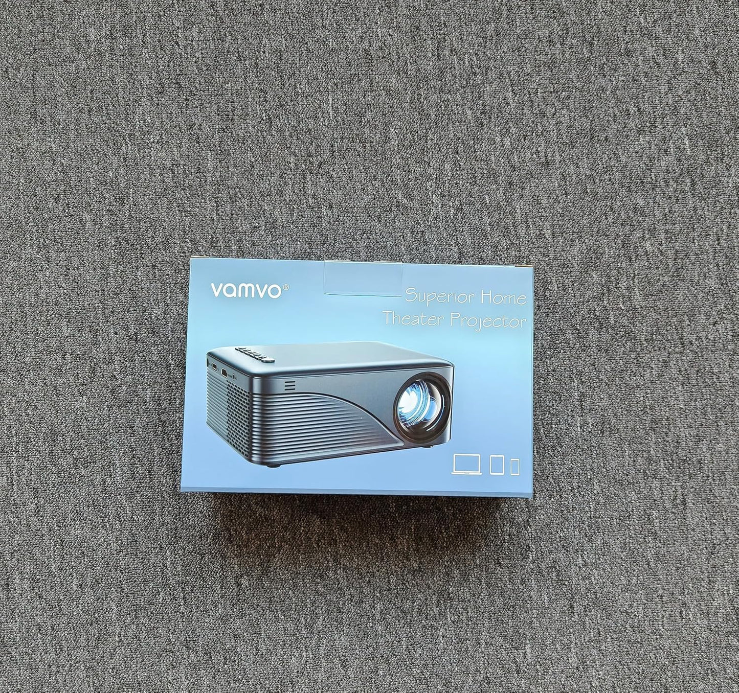 Mini Projector,  Wifi Projector Portable Movie Projector, Outdoor Projector with Stylish Streamlined Design, Easy Connection to Smartphones and Tablets