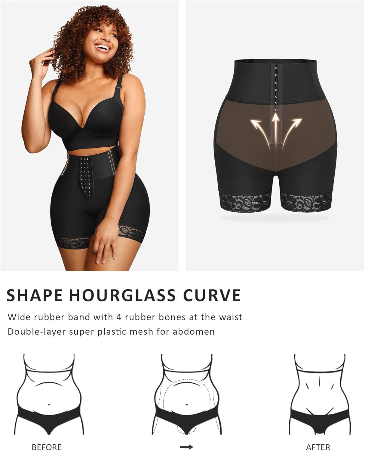 Butt Lifting Shapewear for Women Tummy Control Body Shaper Faja Shorts Butt Hip Enhancer Shapewear Panties