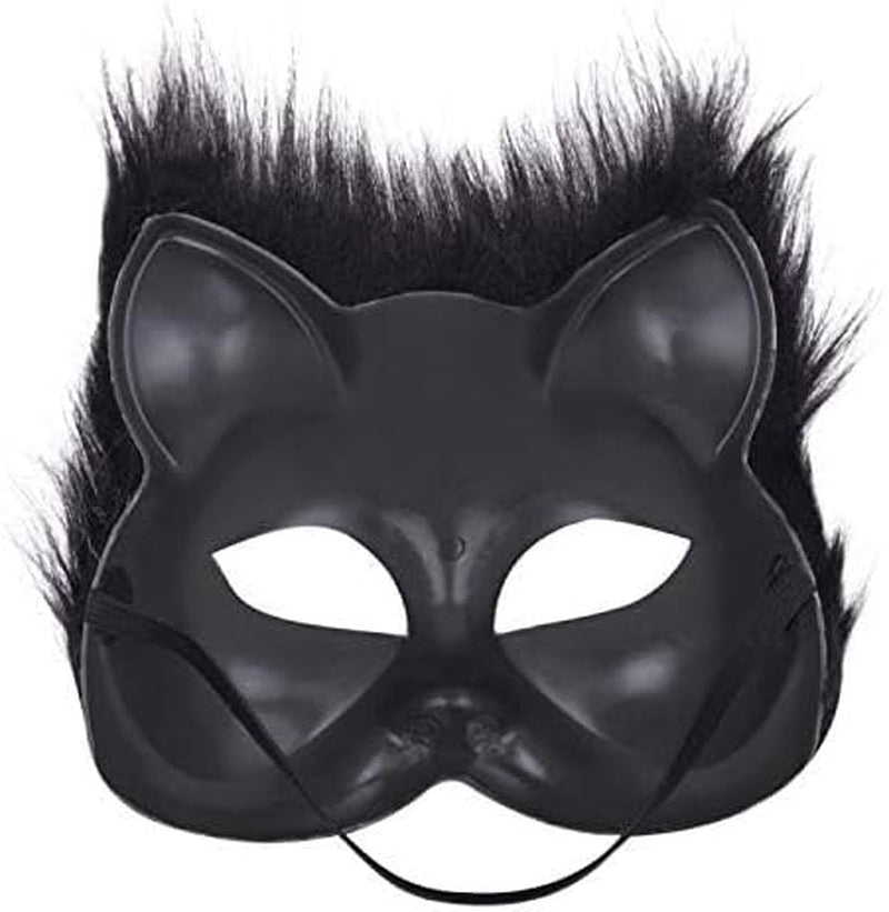 Mask Halloween Fox Mask Cosplay Costume Half Face Animal Furry Party Christmas Eye Cat Masks Easter Half-Face Masks
