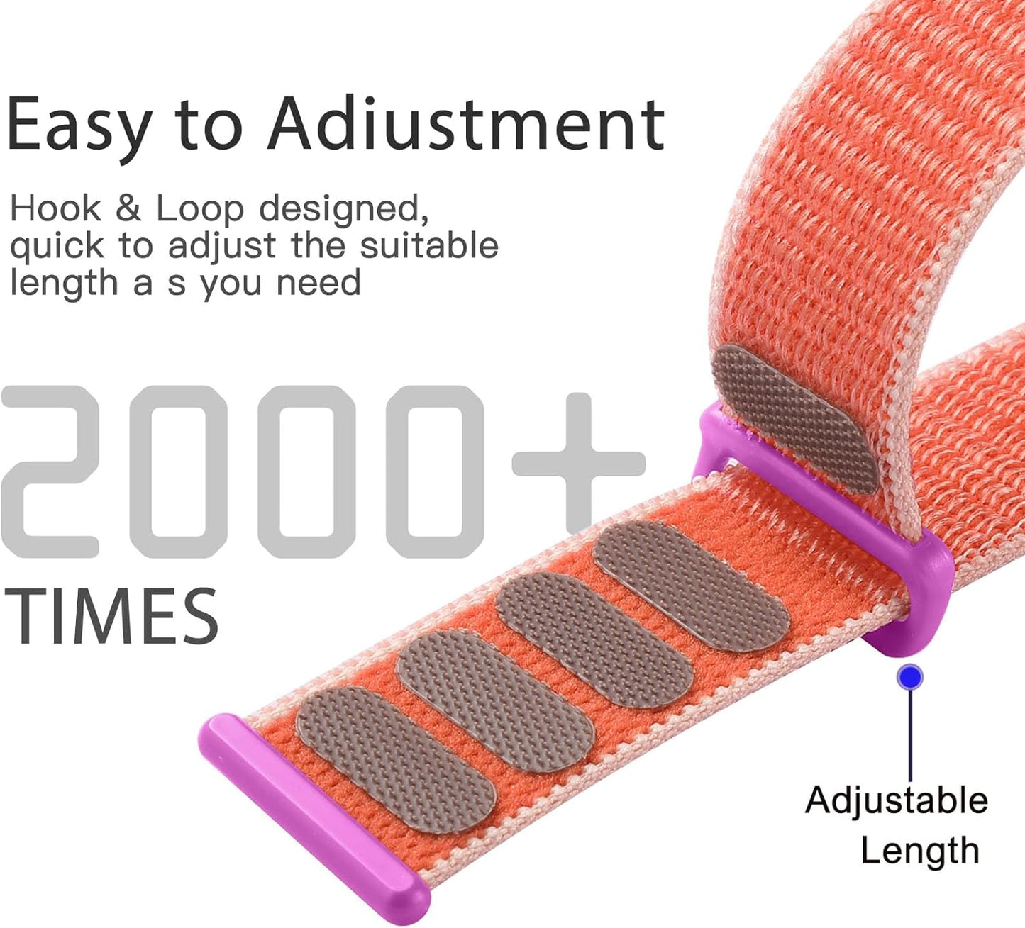 Soft and Breathable Sport Nylon Loop Strap Compatible with Apple Watch Bands 38/40/41MM, 42/44/45/49MM, Women Men Adjustable Straps Compatible with Iwatch Series SE 9/8/7/6/5/4/3/2Ultra 8Pack