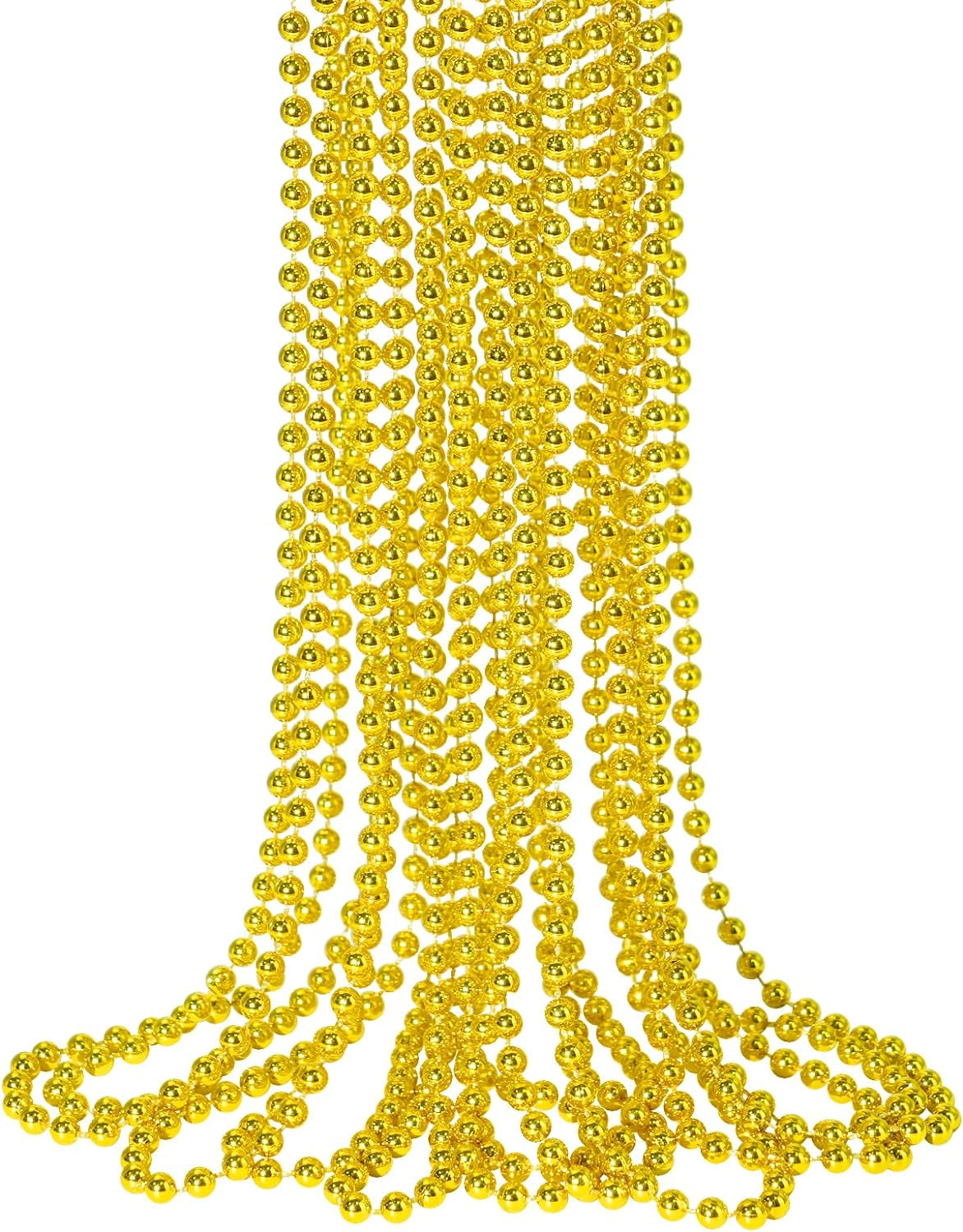 12 PCS St. Patricks Day Beads Necklace, 33" Green Mardi Gras Beads Necklaces Christmas Necklaces Irish Saint Patricks Necklaces for St. Patricks Day Mardi Gras Parade Throws Birthday Party Favors