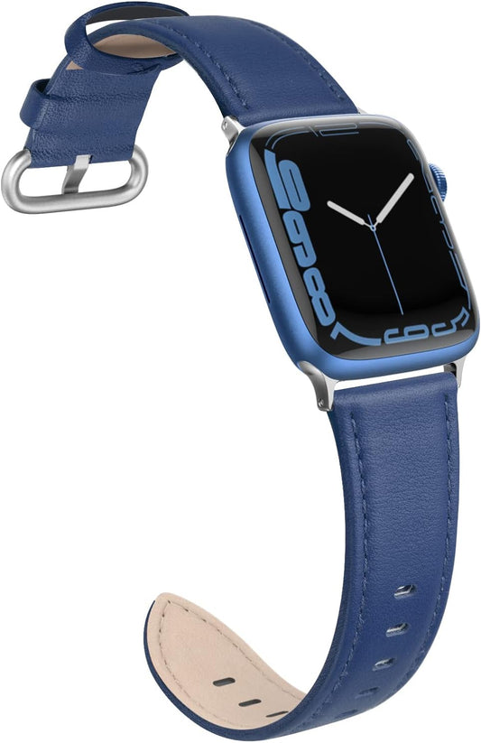 Leather Bands Compatible with Apple Watch 41Mm 38Mm 40Mm Band Women, Genuine Leather Band Replacement Strap Compatible for Iwatch Apple Watch Series 7 6 5 4 3 2 1 SE Sport Edition Women