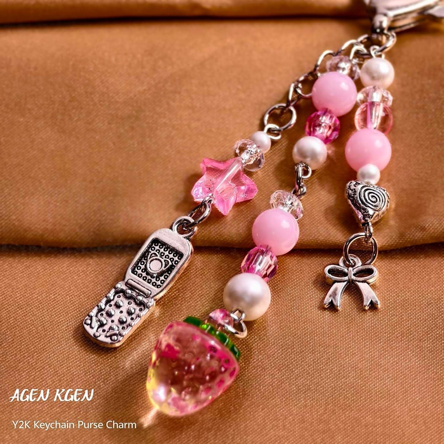Novelty Keychains Aesthetic Y2K Keychain Charms Stylish Keychains Accessories for Women Bag Purse Gifts
