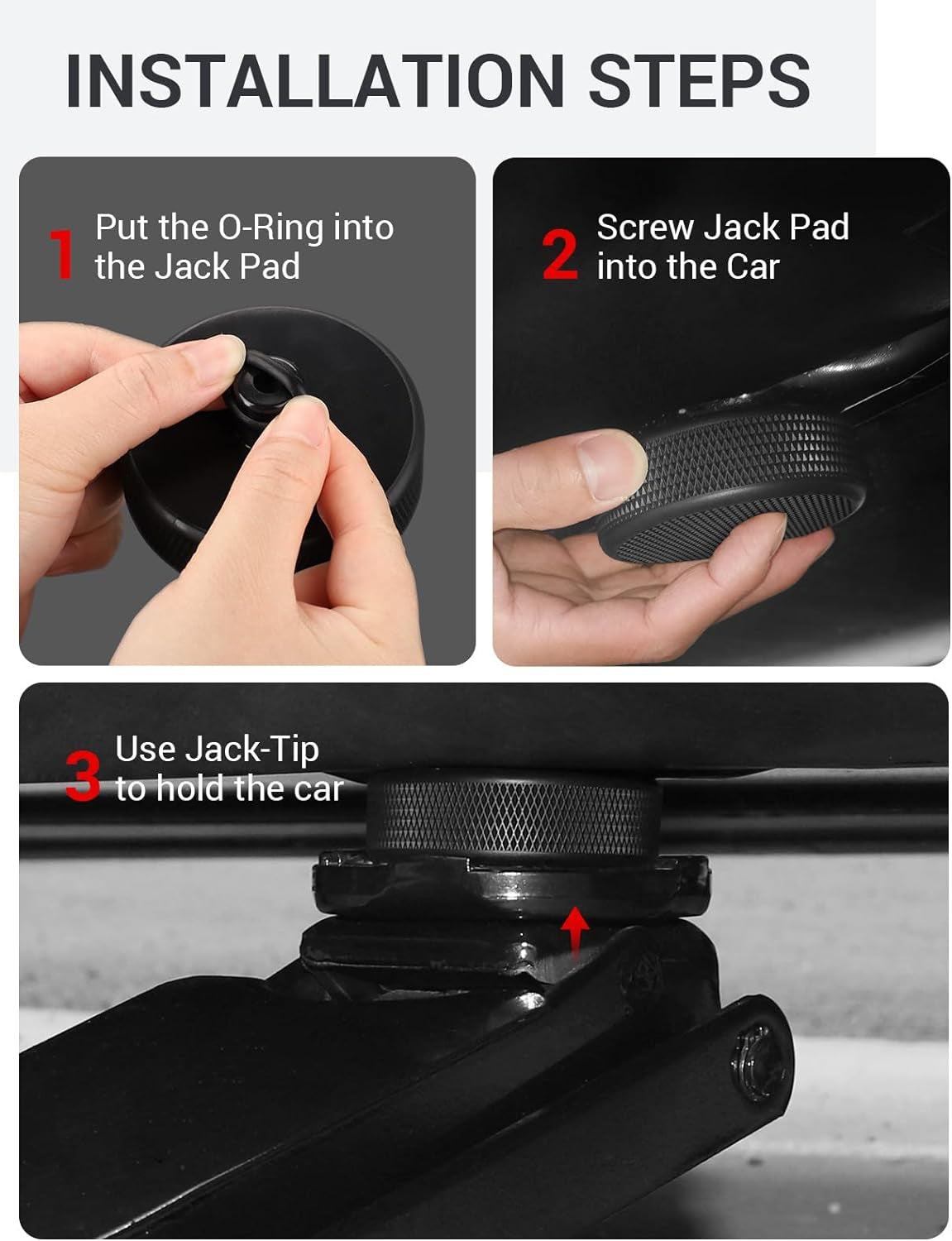 2024 Newest Tesla Car Floor Jacks, Jack Pucks with Storage Case, TPE Lifting Jack [10X Hardness] to Protect Chassis, Jack Pads Accessories for 2013-2024 Model 3/Y/S/X, Austin & Fremont Builds