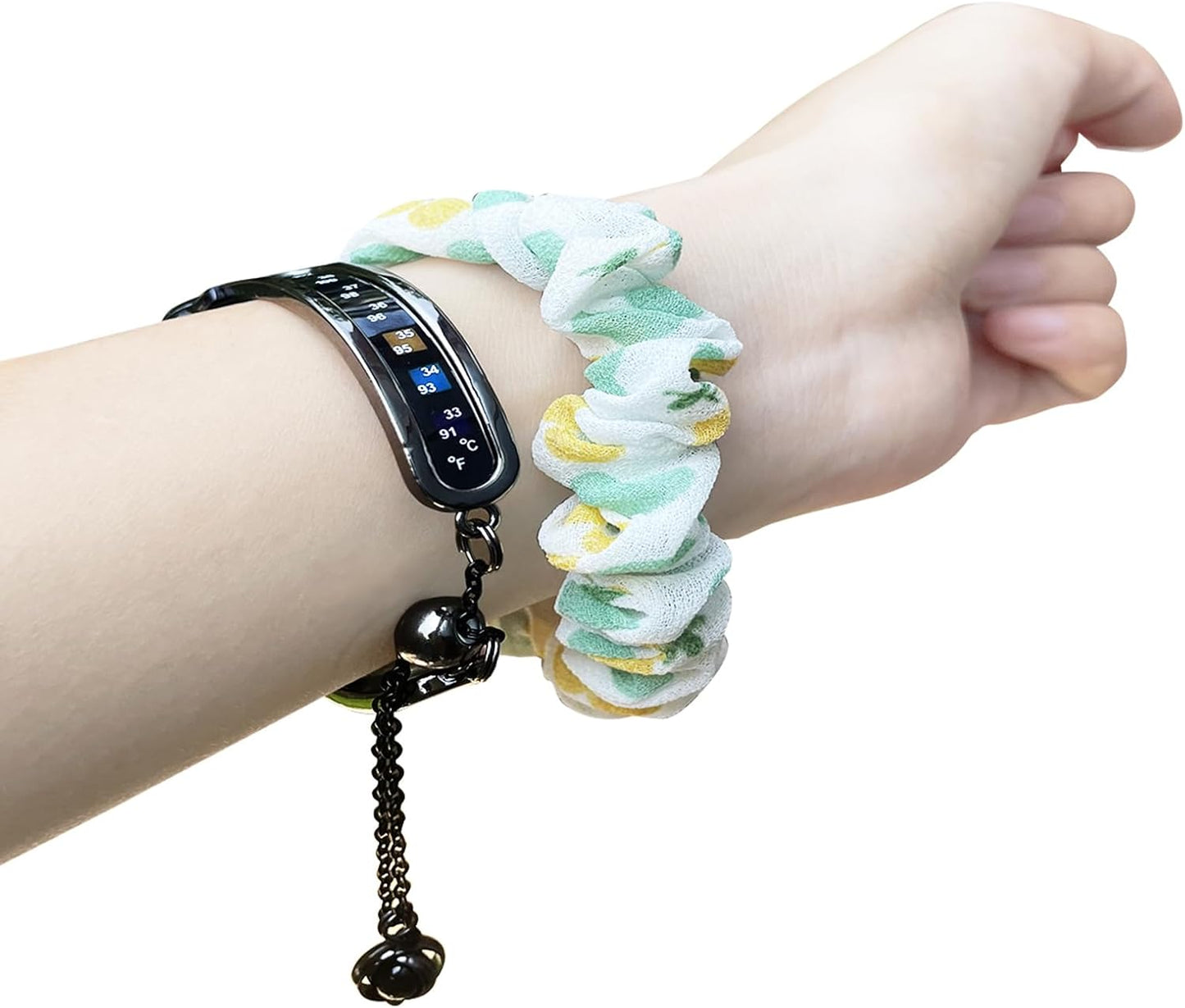 Elastic Fabric Apple Watch Bands Compatible with Iwatch Series Ultra Series SE 8 7 6 5 4 3 Women Apple Watch Band Bracelet with Pendant Charm (42Mm/44Mm/45Mm, Black)