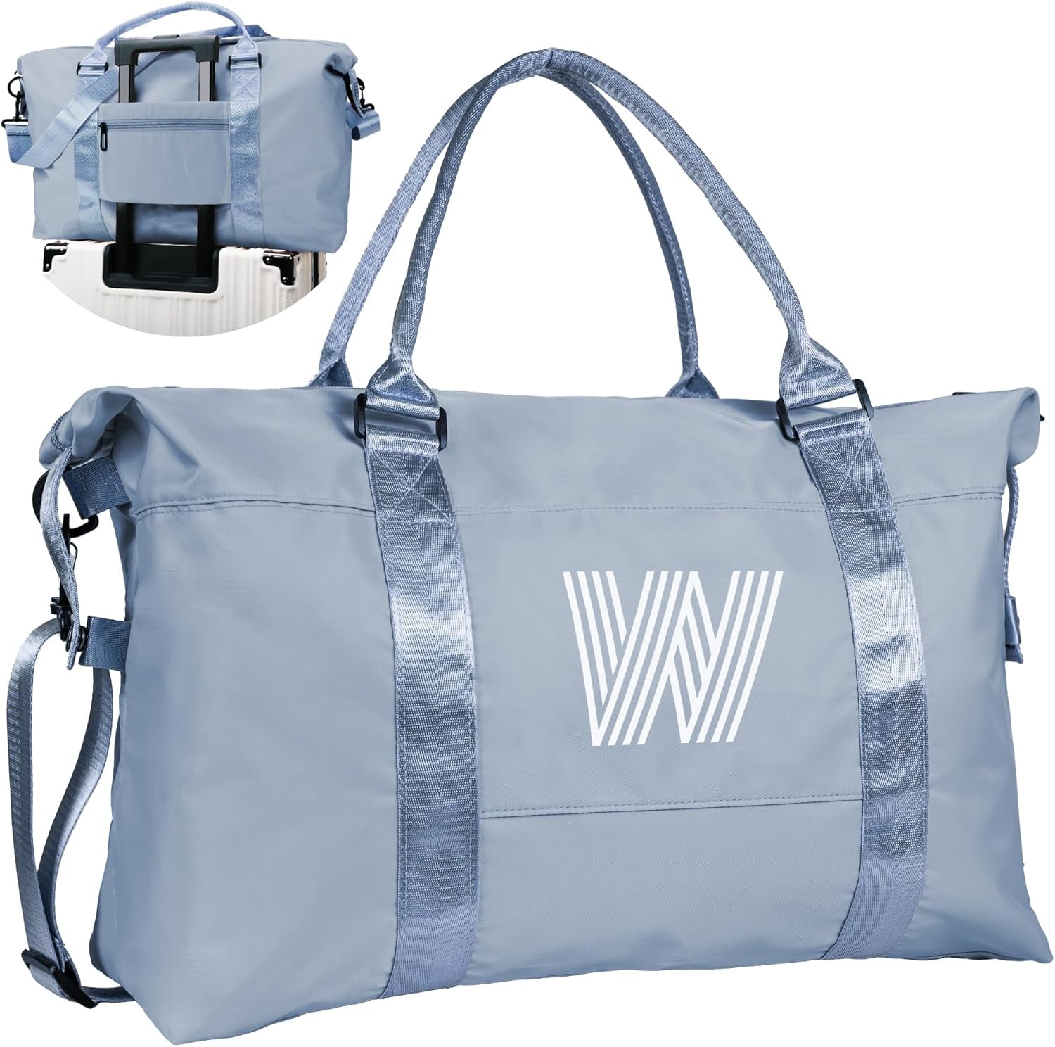 Bridesmaid Gifts, Teacher Appreciation Gift, Initial Travel Duffel Bag, Kids Duffel Bag,Personalized Weekender Bag, Birthday Gifts for Women Gifts for Teen Girls (Letter S)