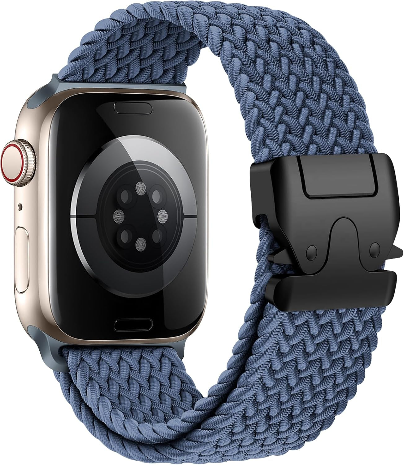 Braided Solo Loop for Apple Watch Ultra/2 Bands 49Mm 46Mm 45Mm 44Mm 42Mm Men/Women,Parachute Buckle Stretchy Elastic Nylon Sport Strap Wristband for Iwatch Bands Series 10 9 8 7 6 5 4 3 SE/2