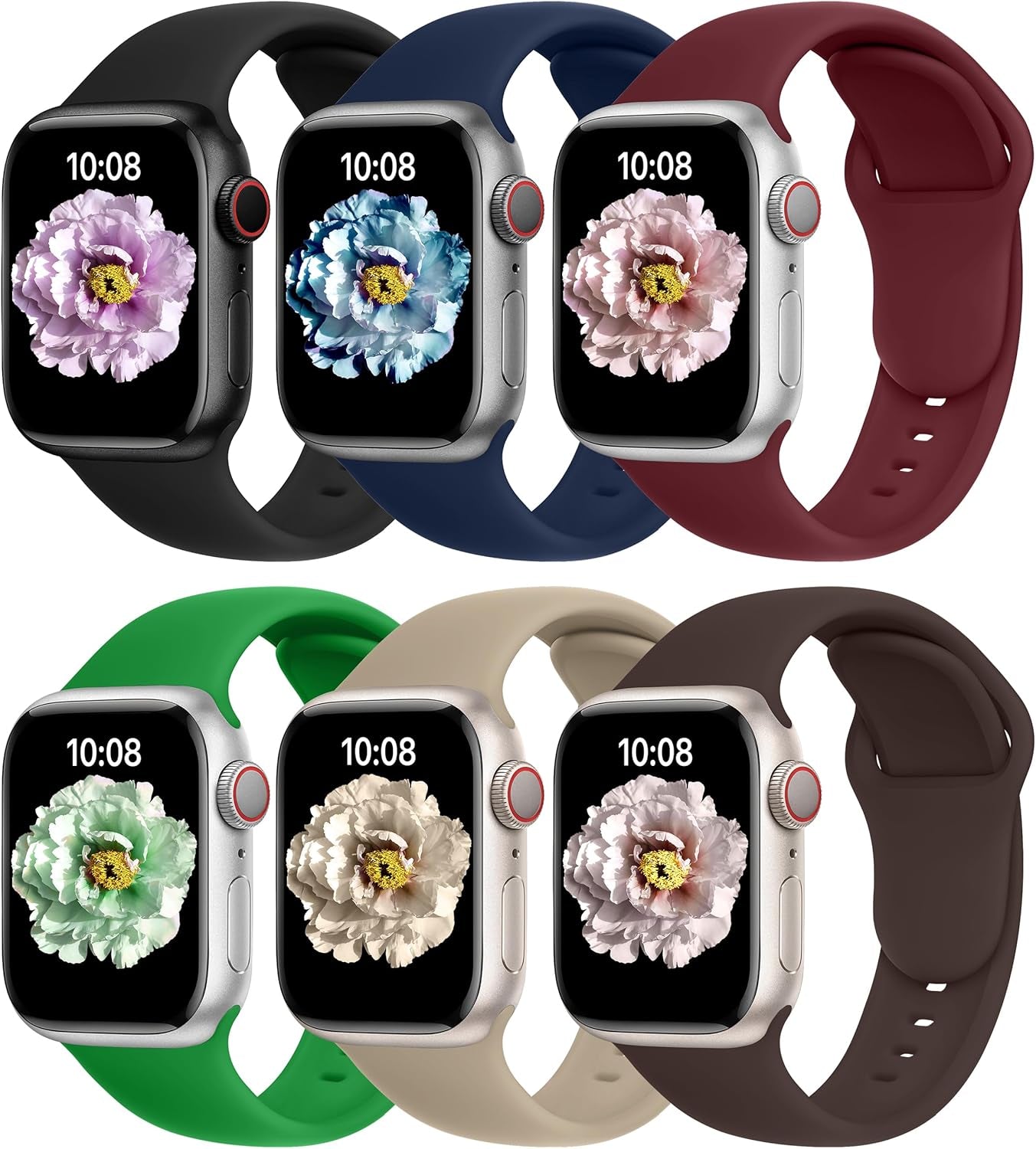 C6 Sport Band for Apple Watch Bands Women Ultra 2 49Mm, Series 10 46Mm, 9 8 7 45Mm 41Mm, SE 6 5 4 44Mm 40Mm, 3 2 1 42Mm 38Mm Men Iwatch, Strap Silicone