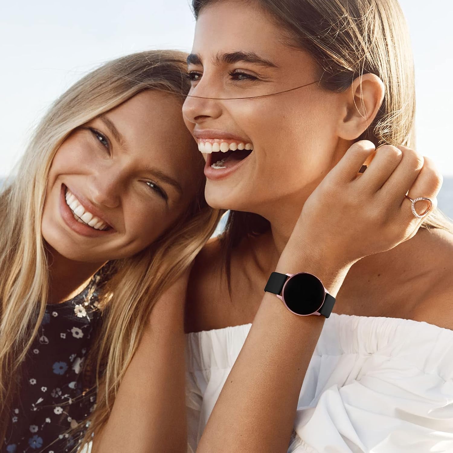Band Compatible with Samsung Galaxy Watch 7/6/5/4 Band/Active2 40Mm 44Mm,Galaxy Watch 3 41Mm,Galaxy Watch 42Mm Classic/Gear Sport Smartwatch,20Mm Silicone Watchband Sport Strap for Women Men