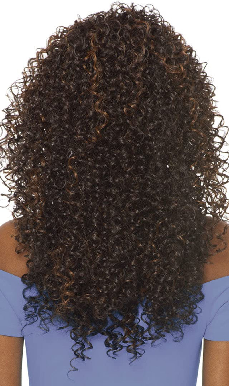 DOMINICAN CURLY BUNDLE HAIR (1B off Black) Batik  Synthetic Half Wig