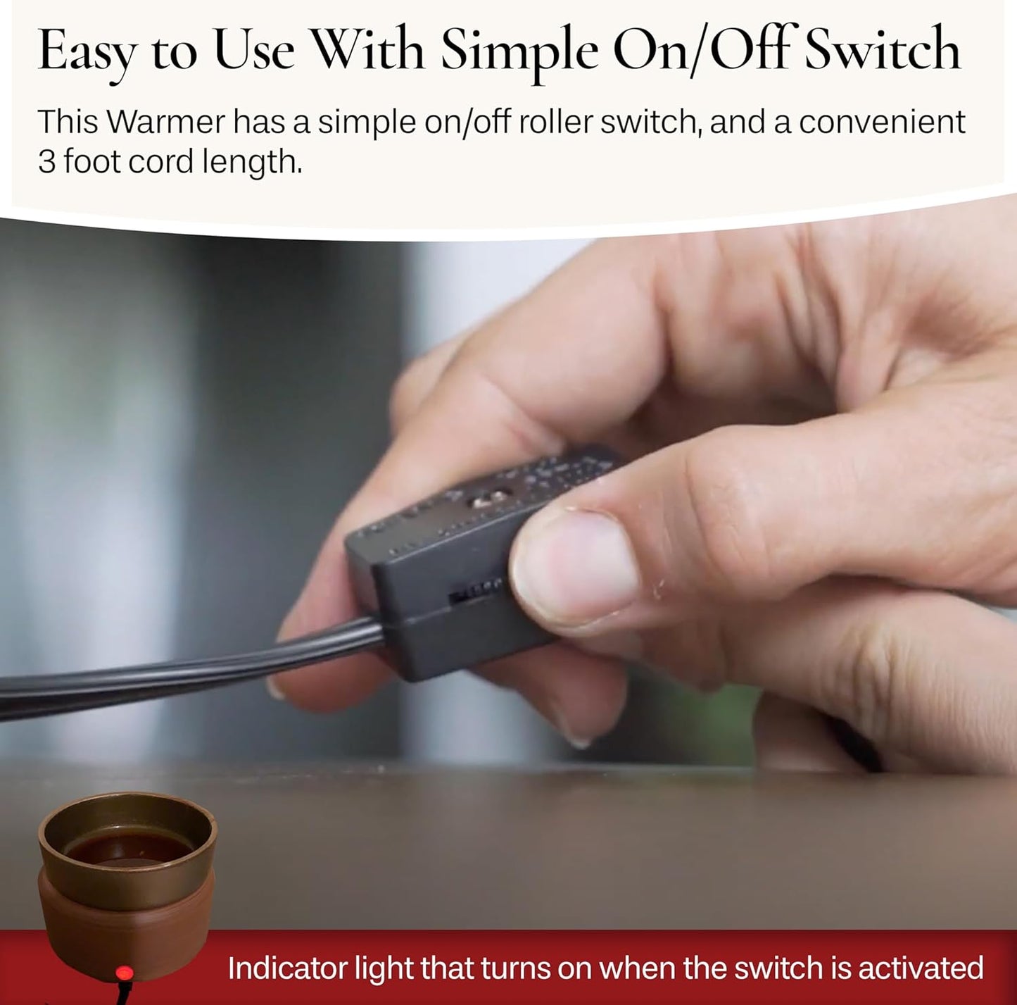 ETC 2-In-1 Candle and Fragrance Warmer for Warming Scented Candles or Wax Melts and Tarts with to Freshen Room, Midas