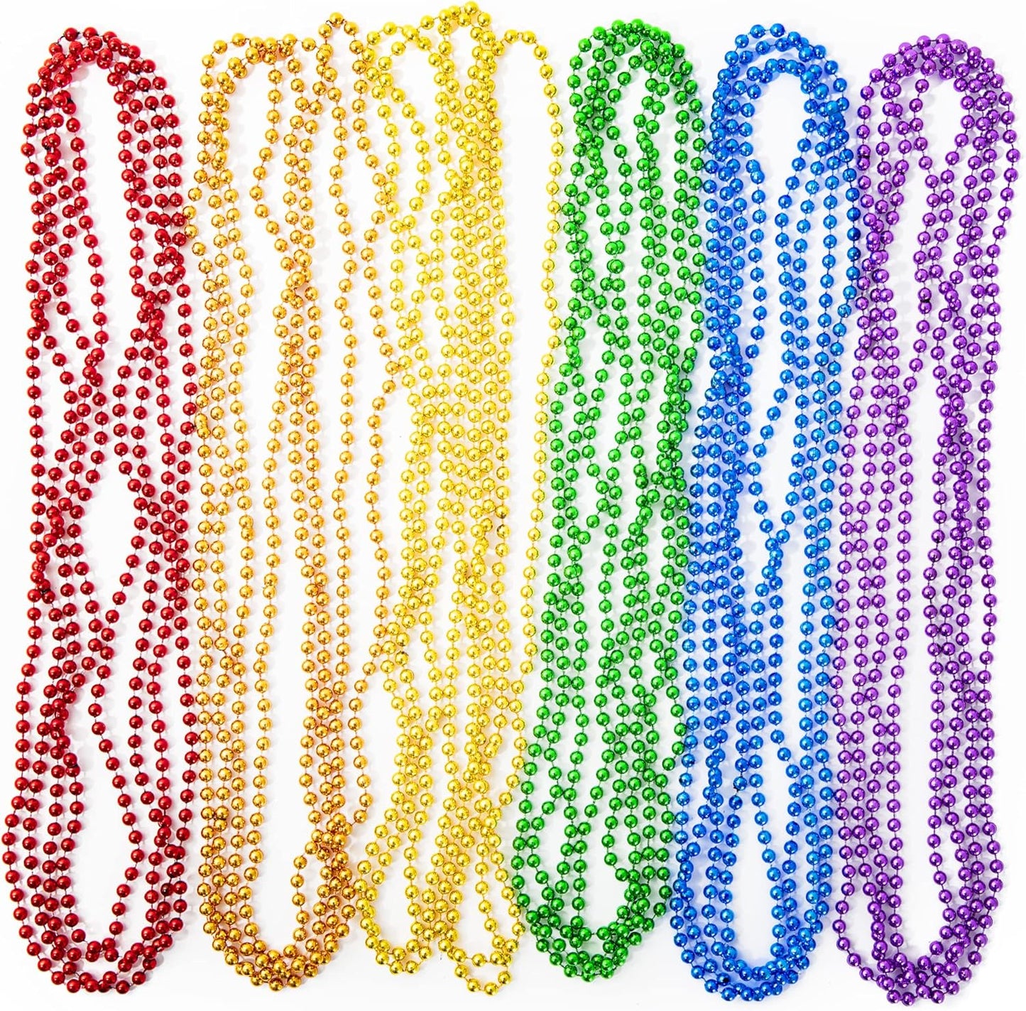 St Patricks Day Beads, 24PCS Christmas Beaded Necklace Accessories, Mardi Gras Beads Necklaces Women Men, Festival Parade Throw Accessories for Mardi Gras St. Patricks Christmas Party Wedding Supplies