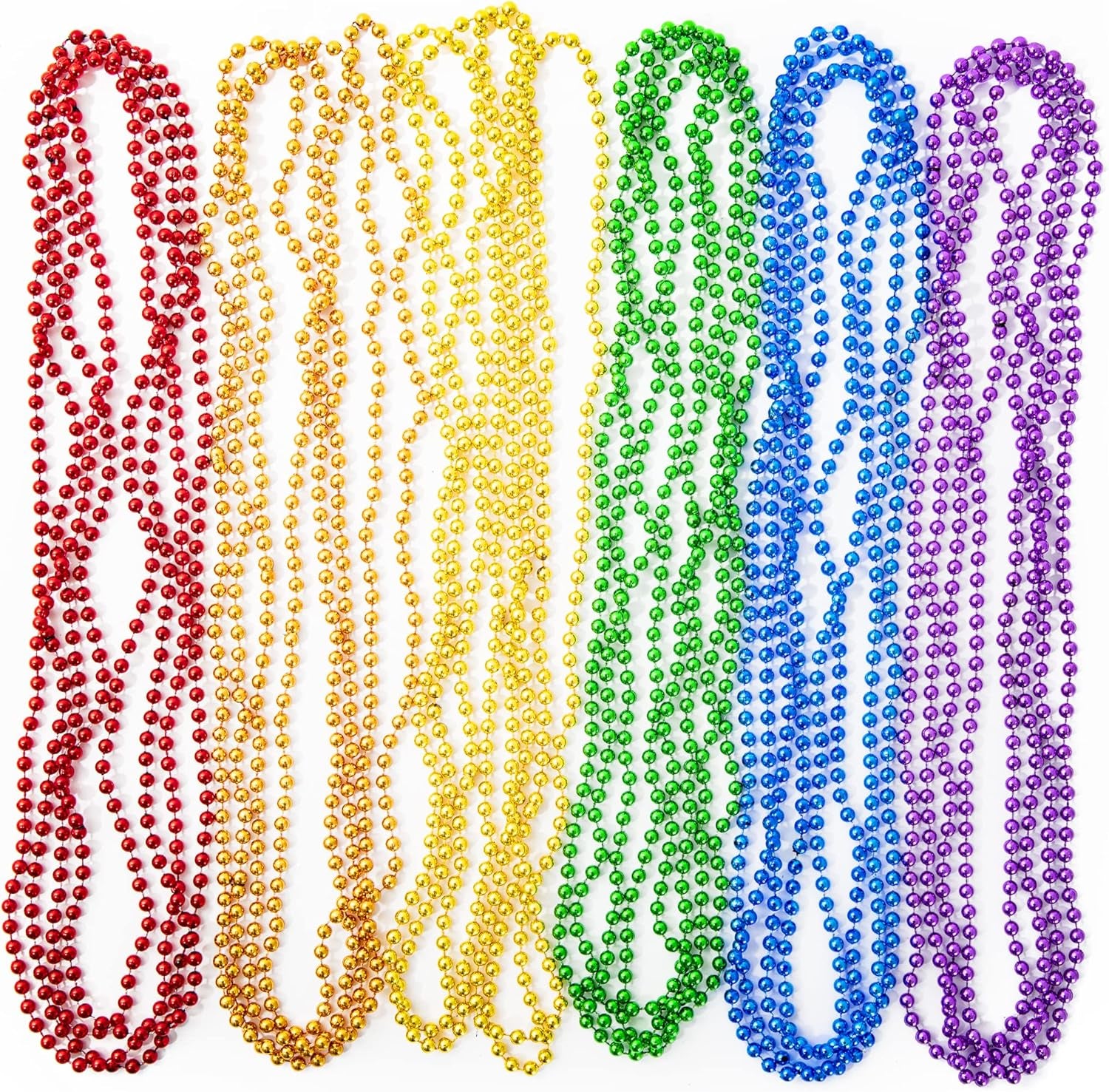 St Patricks Day Beads, 24PCS Christmas Beaded Necklace Accessories, Mardi Gras Beads Necklaces Women Men, Festival Parade Throw Accessories for Mardi Gras St. Patricks Christmas Party Wedding Supplies