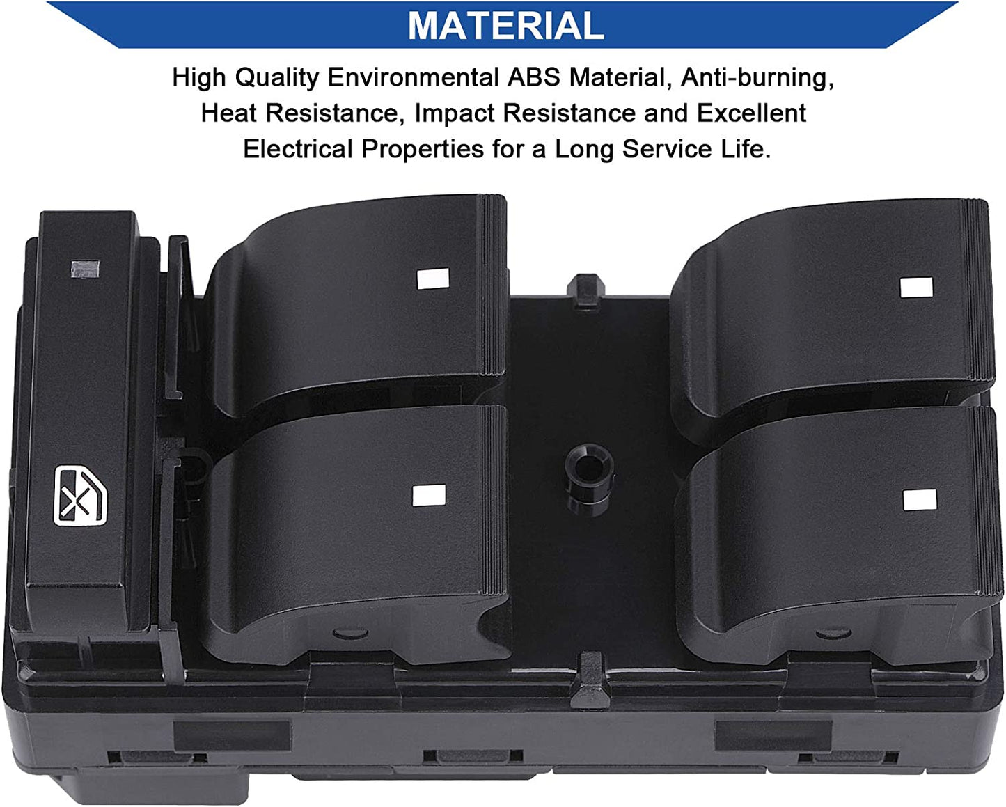 Driver Side Power Master Window Switch, Compatible with Chevy Silverado/Chevrolet Traverse/Hhr/2007-2013 GMC Sierra/Yukon/Buick Enclave Replace OE 20945129 25789692