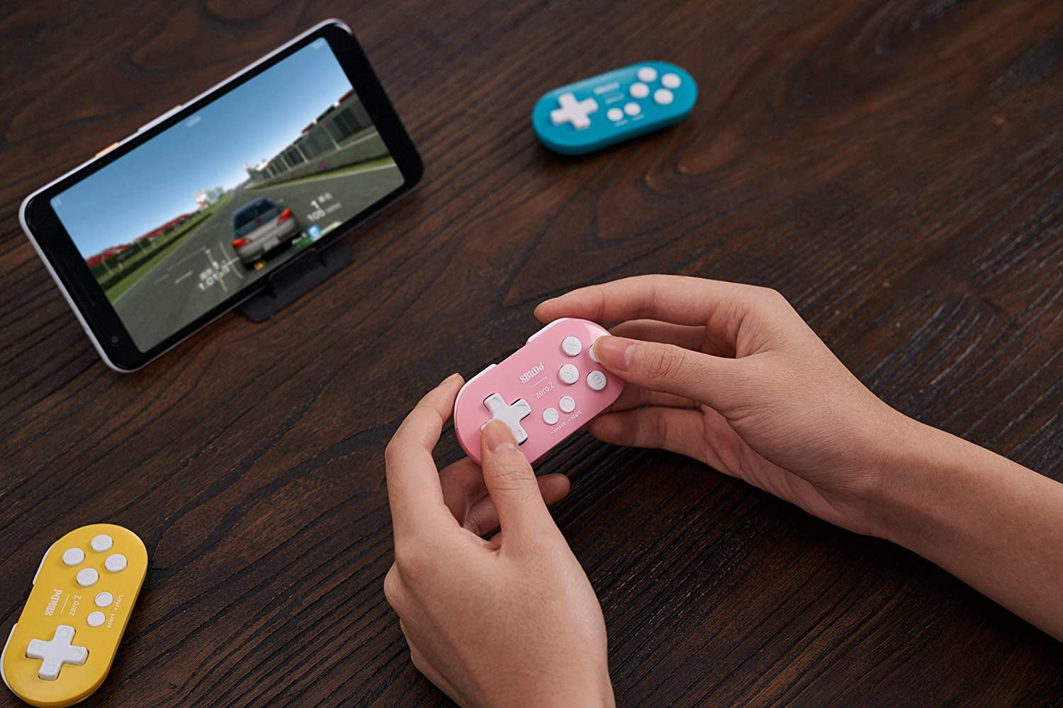 8Bitdo Zero 2 Bluetooth Key Chain Sized Mini Controller for Nintendo Switch, Windows, Android and Macos (Pink Edition)