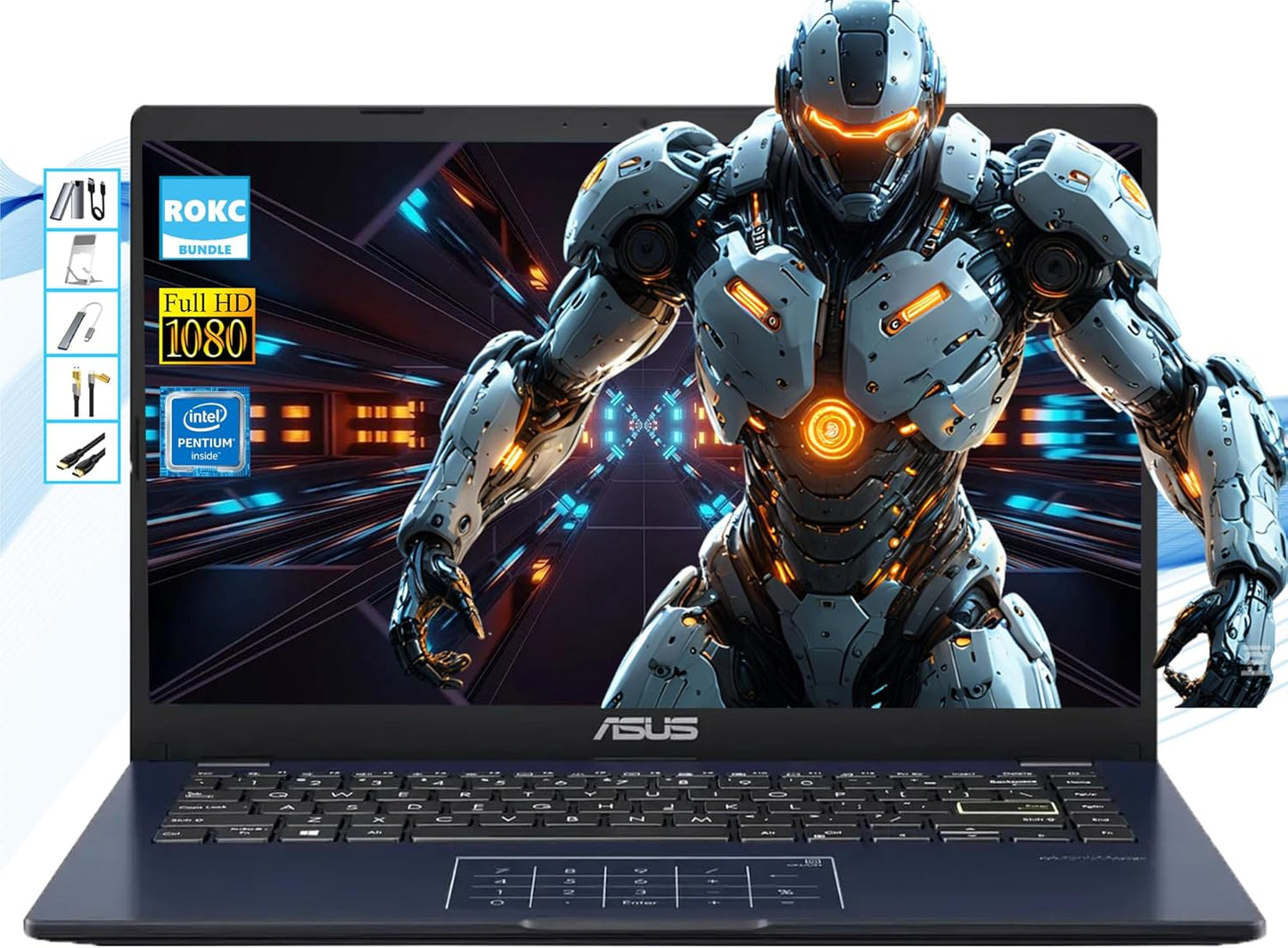 Laptop Computer, 14'' FHD Display Laptops for Business & School, Intel Core I3-1215U, 16GB RAM, 1TB SSD+128GB External SSD, Windows 11 Pro, Wi-Fi, Webcam, USB-C, Fast Charge, RK Bundle