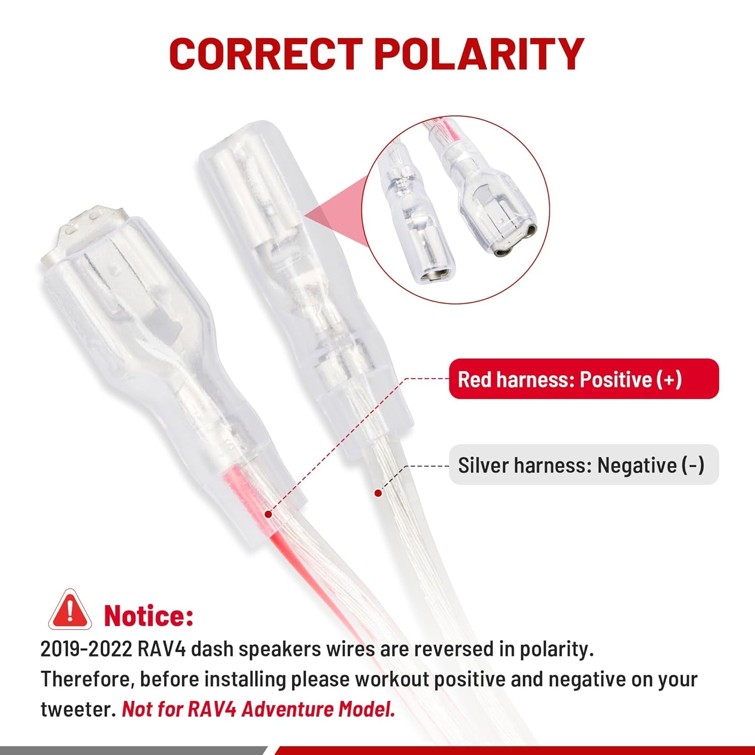 Car Front Dash Tweeter Speaker Wiring Harness for 2008-2022 Toyota RAV4 Camry 4Runner Highlander Scion, 2010-2019 Subaru Forester Factory Speaker Replacement Adapter Connector Non JBL System