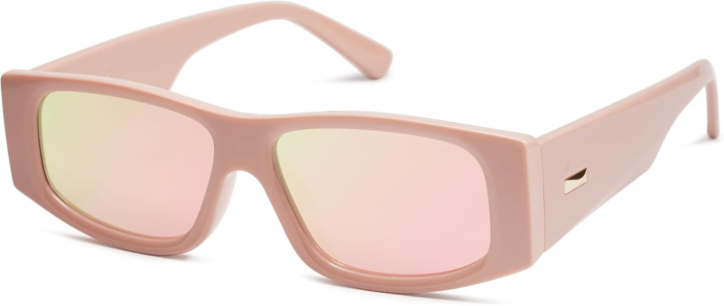 Trendy Y2K Rectangle Polarized Sunglasses for Women Men Fashion Designer Rave Sunglasses SJ2228
