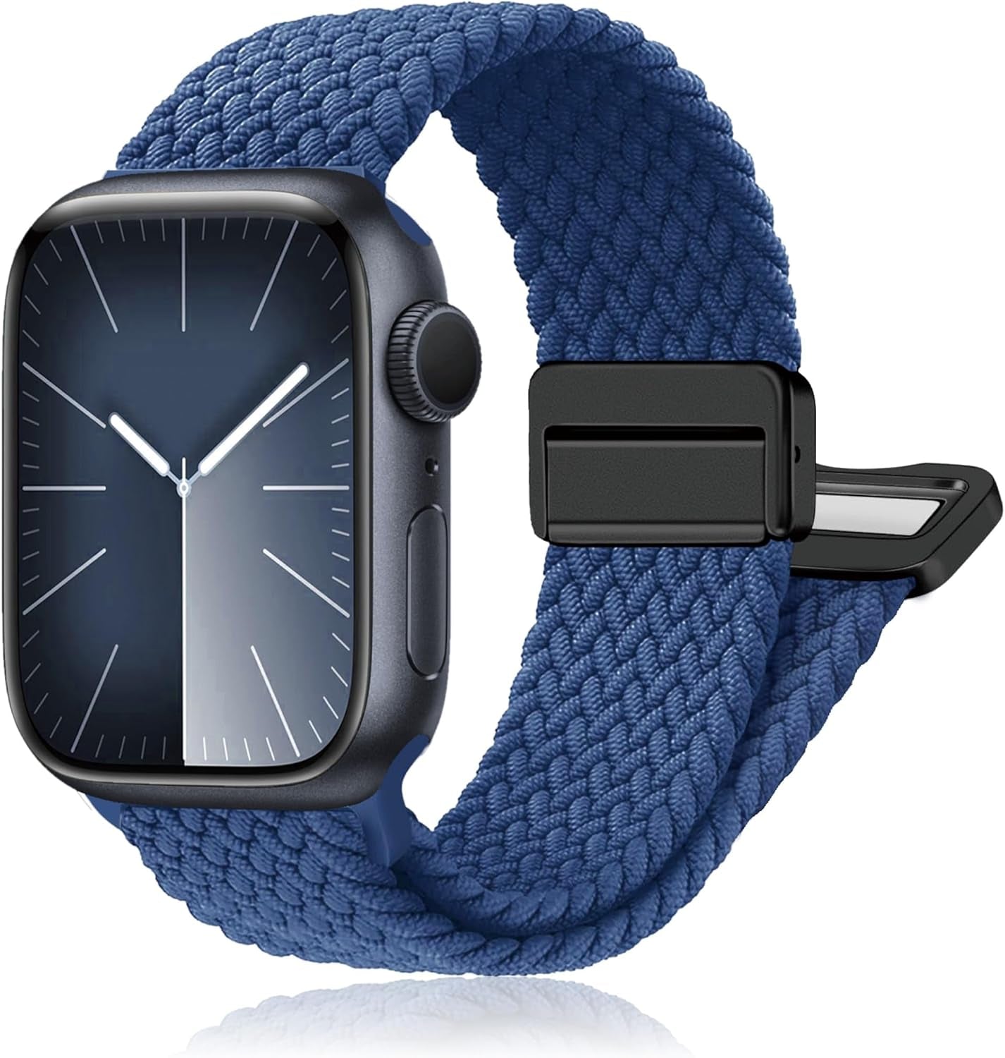 Magnetic Braided Stretchy Loop - Compatible with Apple Watch Band 42Mm 46Mm 40Mm 41Mm 44Mm 45Mm 38Mm Ultra/2 49Mm Women Men,Elastic Woven Fabric Nylon Strap for Iwatch Ultra Series 10 9 8 7 6 5 4 3 SE