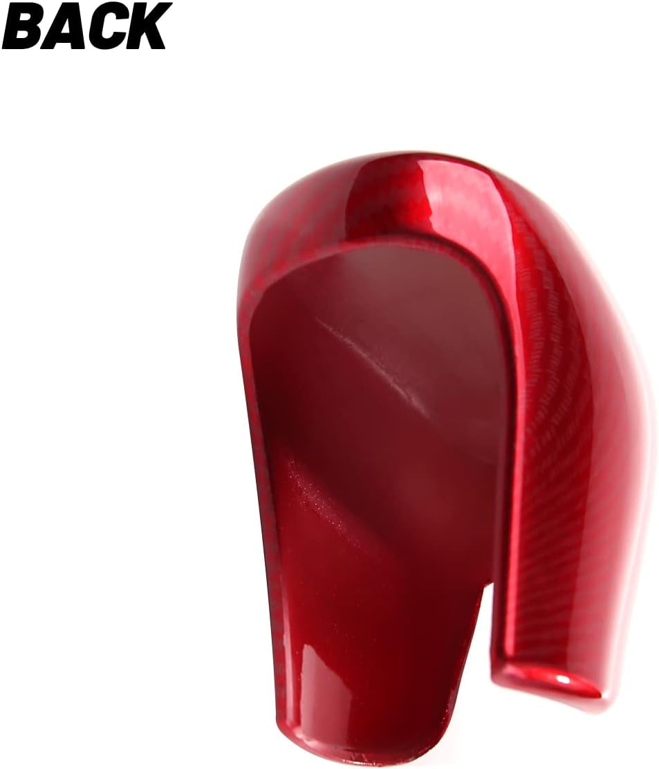 Compatible with Honda Civic 2022 2023 2024 2025 for CRV HRV 2023 2024 2025 for Accord 2018-2024 2025 Accessories Car Center Console Gear Shift Knob Cover Trim Cap -Red Carbon