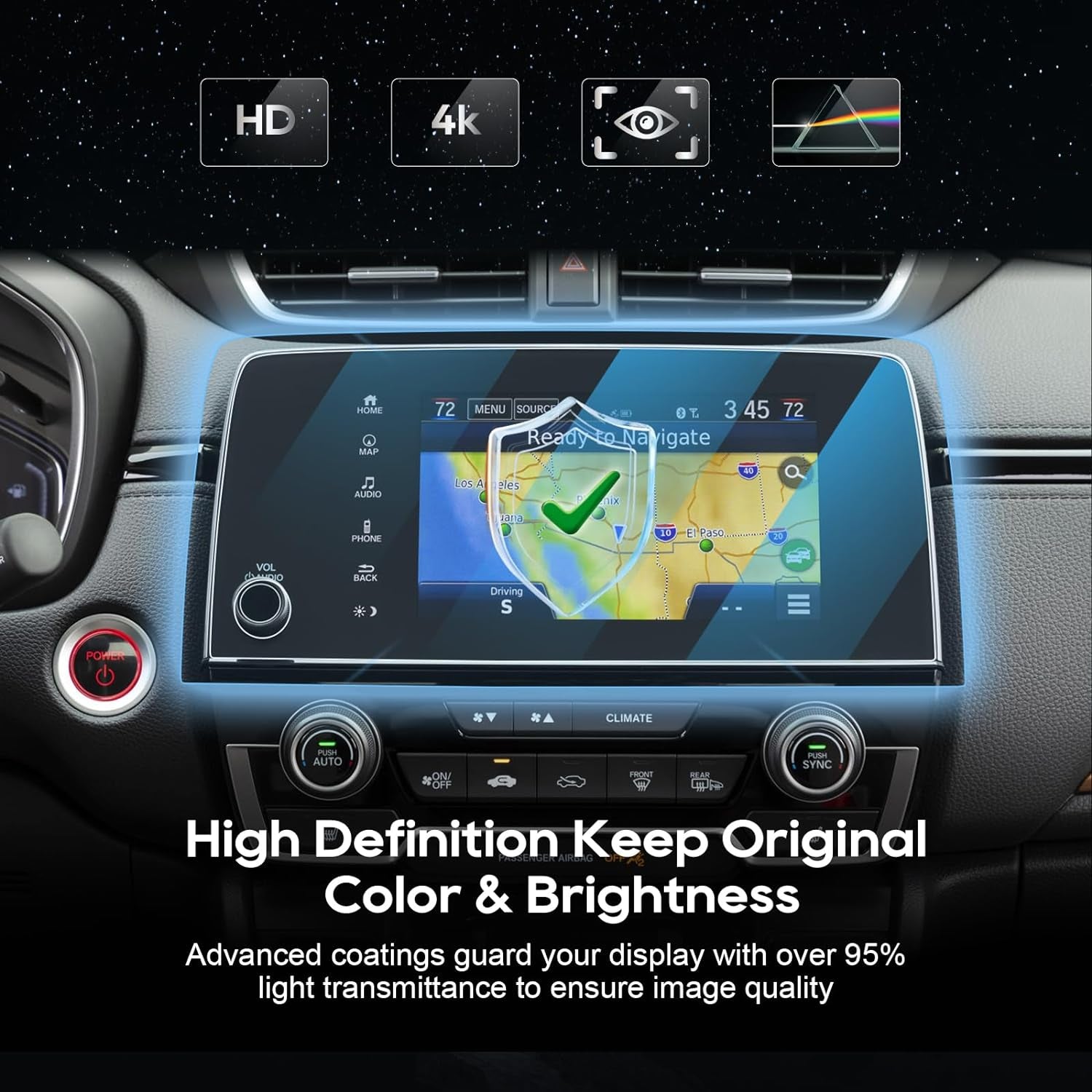 2022 CRV Screen Protector for 2017-2020 2021 2022 Hnoda CRV LX EX EX-L Touring Special Edition Hybrid 7 Inch Infotainment Screen Protector 2022 CR-V Hybrid Touring Screen Protector Accessories