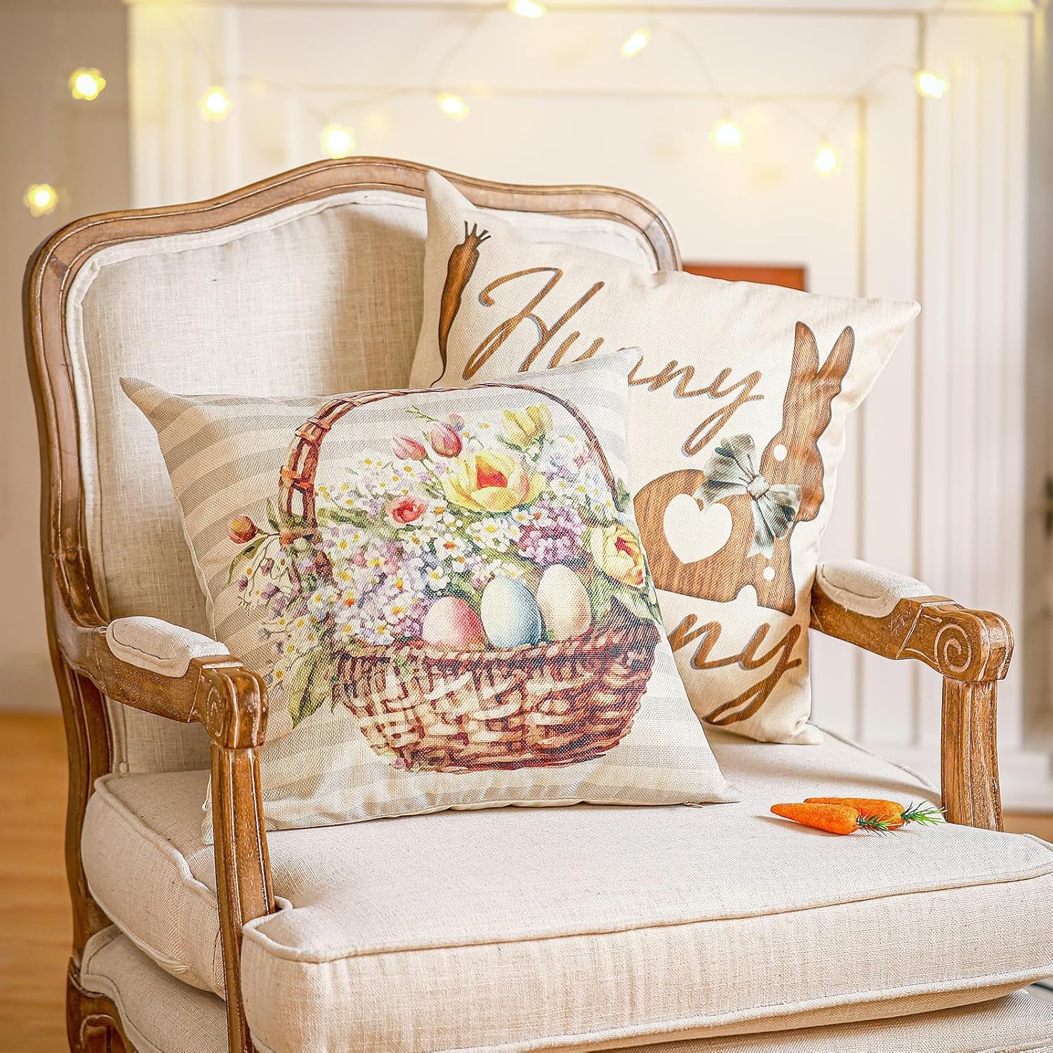 8 Pcs Happy Easter Pillow Covers 18 X 18 Inch Bunny He Is Risen Cross Eggs Spring Home Decor Throw Pillow Covers Linen Pillowcase Easter Decorations Throw Pillow Covers Decor for Sofa Couch