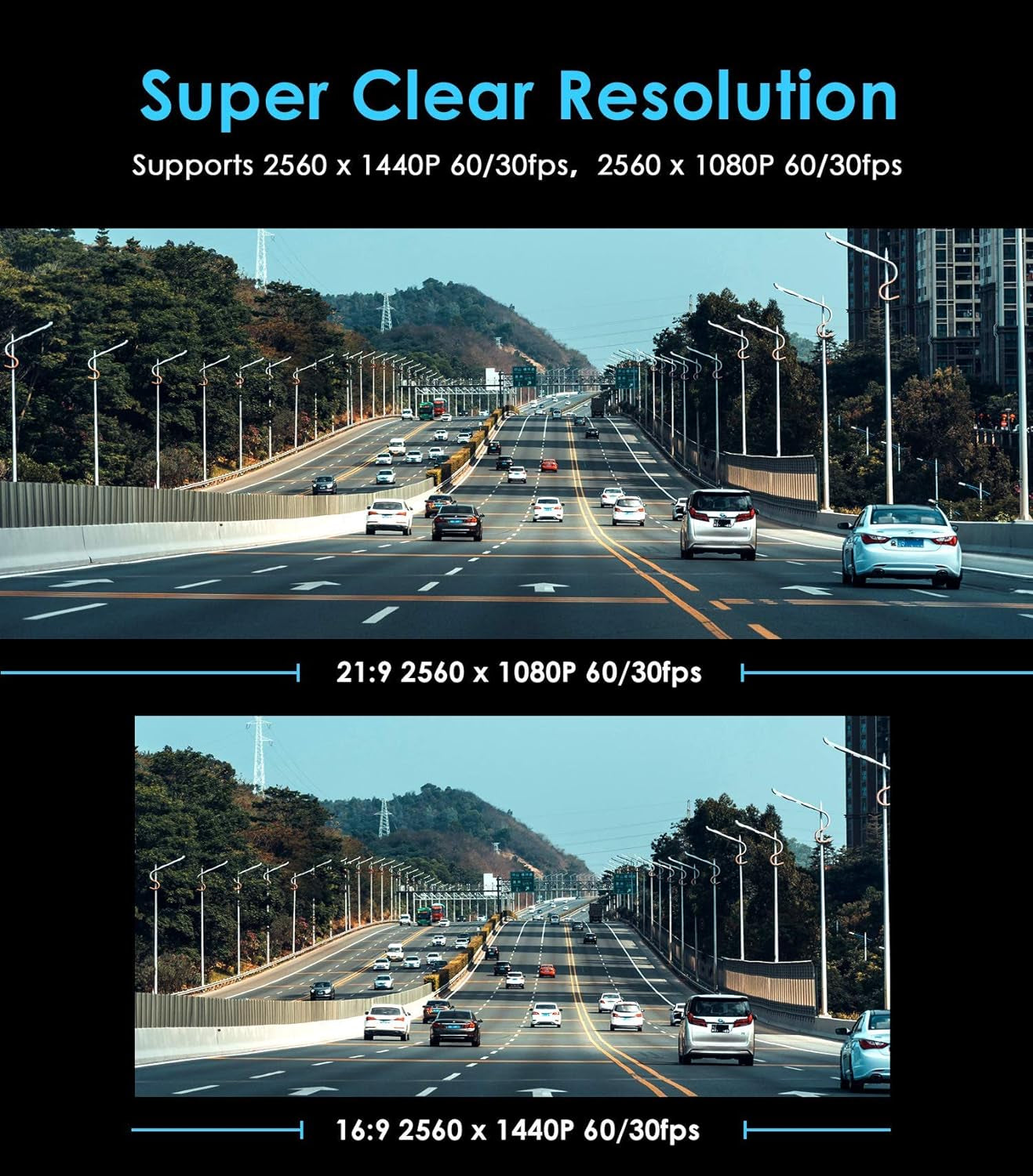 Dash Cam  A119 V3 2K 2560X1440P Quad HD+ Car Dash Camera, Ultra Clear Night Vision, 140-Degree Wide Angle, GPS Included, Buffered Parking Mode, True HDR, Motion Detection, Time Lapse