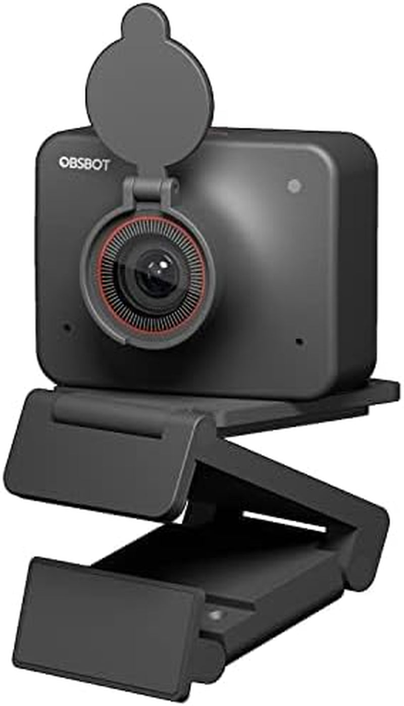 Meet Ai-Powered 4K Webcam, AI Framing & Autofocus, Webcam with Microphone, Background Bokeh, 60 FPS, HDR Low-Light Correction, Beauty Mode, Webcam for PC, Streaming, Conference, Gaming, Etc.