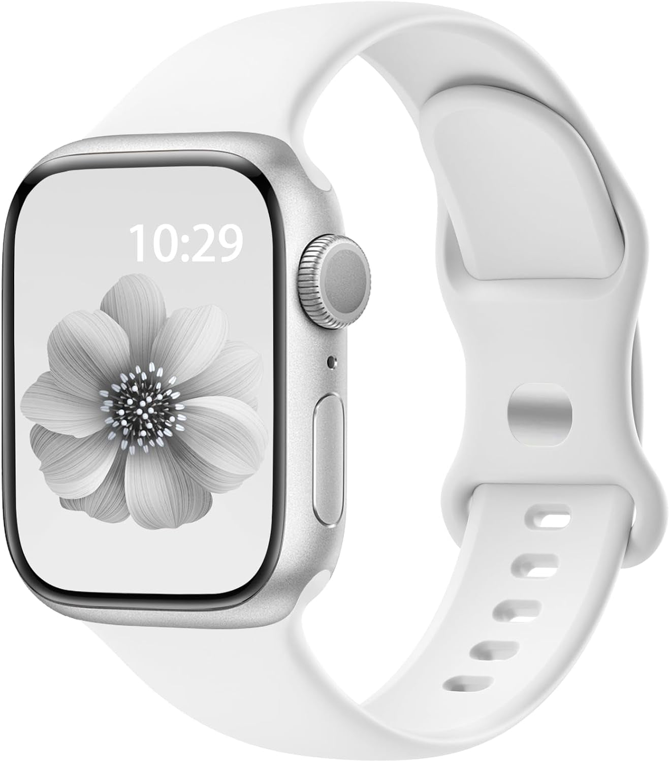 Sport Band Compatible with Apple Watch Band 38Mm 40Mm 41Mm 42Mm 44Mm 45Mm 49Mm for Women Men, Soft Silicone Waterproof Replacement Strap for Iwatch Bands Series 9 8 7 6 5 4 3 2 1 SE Ultra/Ultra 2