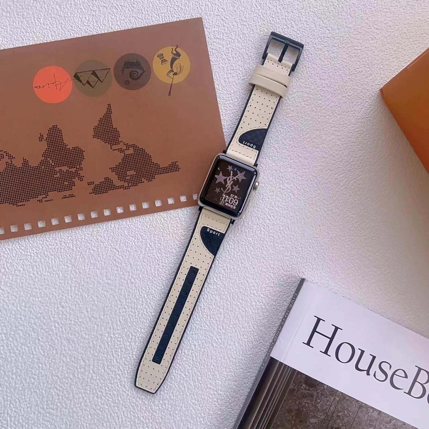 Band Compatible with Apple Watch Band 38Mm 40Mm 41Mm 42Mm 44Mm 45Mm 49Mm,Top Leather Silicone Sports Band Wristband for Iwatch Ultra SE Series 9/8/7/6/5/4/3/2/1