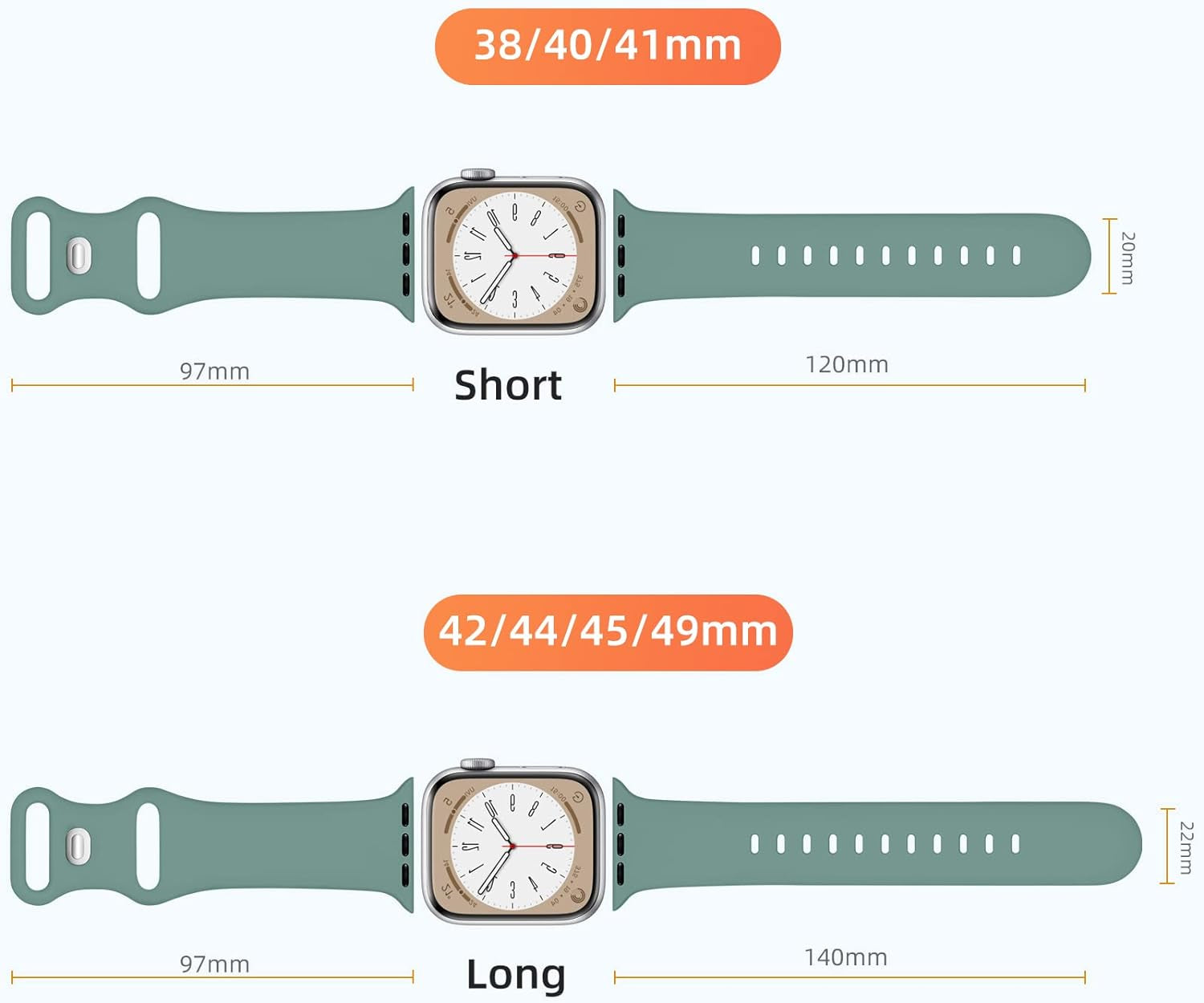 6 Pack Bands Compatible for Apple Watch Band 38Mm 40Mm 41Mm 42Mm 44Mm 45Mm 49Mm Women Men, Breathable Silicone Sport Strap Replacement Band for Iwatch Apple Watch Series 9 8 7 6 5 4 3 SE Ultra