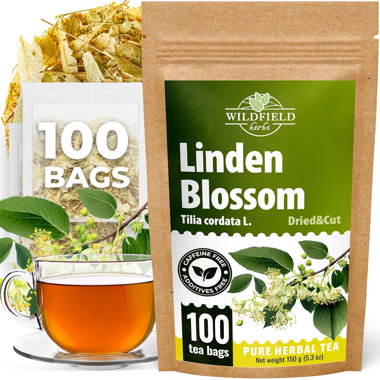 100 Bags Ginger Tea Bags Ginger Root Tea Dry Dried Herb (Zingiber Officinale) - 100 Count 1.5G Tea Bags Ginger Raíz De Jengibre TLBH