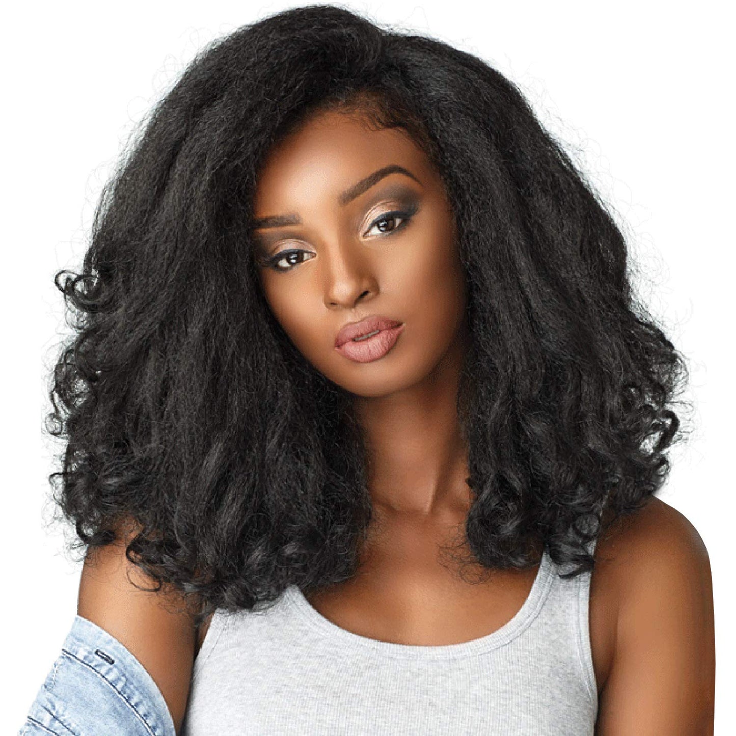 CKCO Halfwig - Synthetic Instant Weave Half Wig - Curls Kinks and Co RAIN MAKER (4 MEDBROWN)