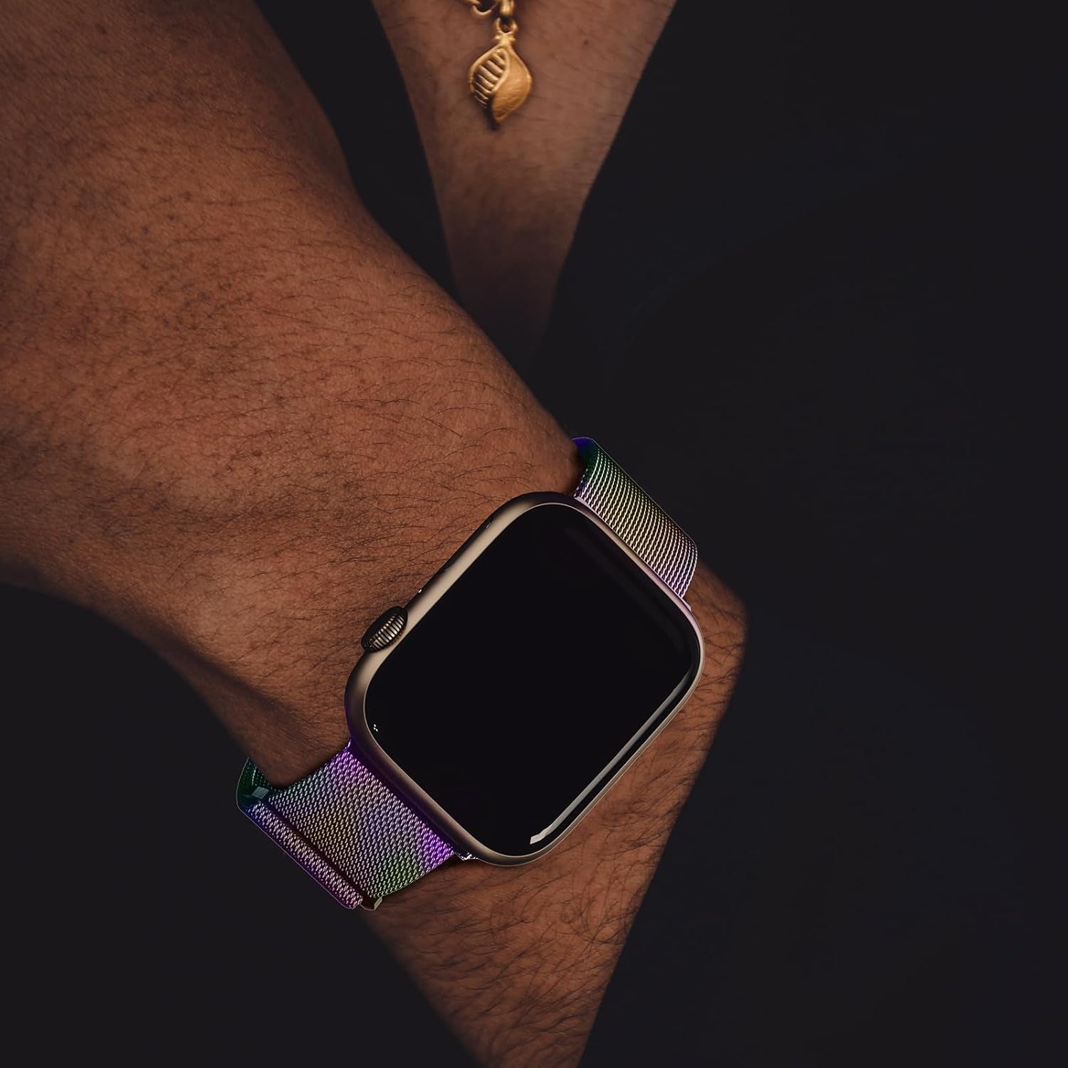 Magnetic Loop Band Compatible with Apple Watch S9/8/7/6/5/4/3 38/40/41/42/44/45/49Mm, Ultra 1/2 49MM, Classy Stainless Steel Metal Mesh Strap Fit Iwatch SE, Women Men