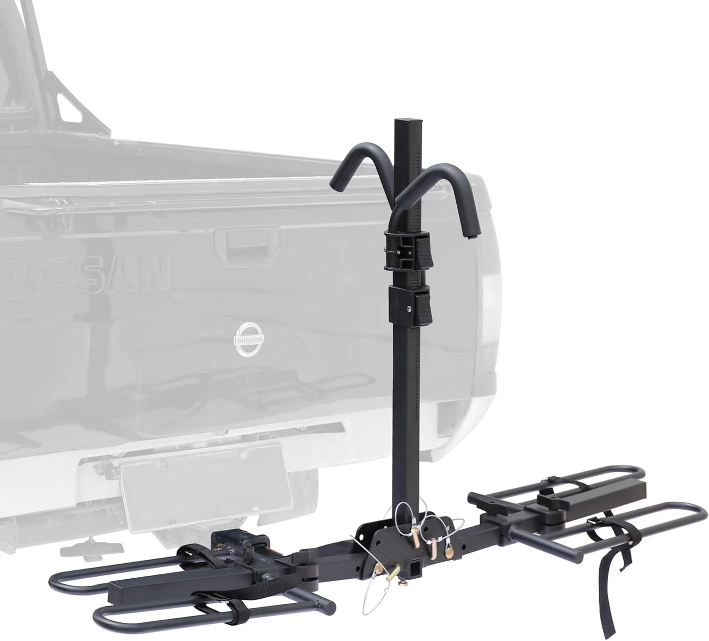 Young 2 Bike Rack Hitch Mount Foldable Platform Style, Bicycle Carrier for Cars Suvs Trucks Vans, 80 Lbs. Capacity
