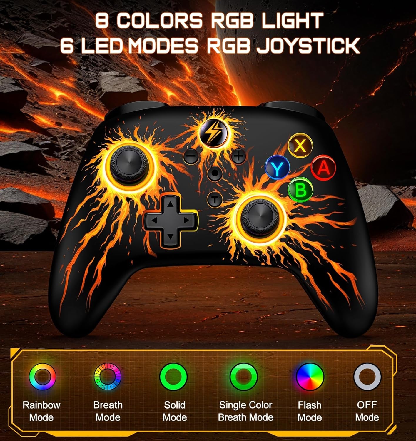 Wireless Switch Controller for Nintendo Switch Controller/Lite/Oled, LED Wired PC Game Joysticks-Wireless Ios/Android Remote, Nintendo Game Accessories Gamepads & Standard Controllers