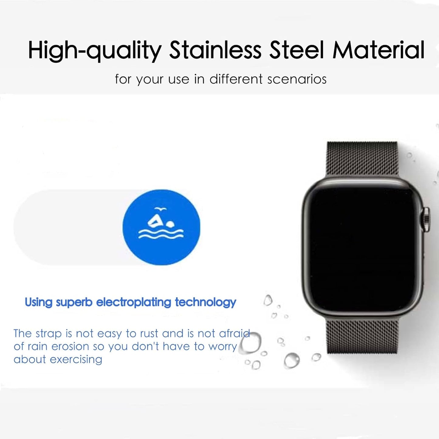 Compatible with Apple Watch Band, Milanese Loop for Apple Watch Band 38Mm 40Mm 41Mm 42Mm 44Mm 45Mm 49Mm, Compatible Apple Watch Series 9, Ultra 2, SE, Ultra, 8 7 6 5 4 3 2 1