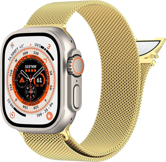 Milanese Mesh Loop Compatible with Apple Watch Band 40Mm 41Mm 38Mm 42Mm Series 10 9 8 7 SE 6 5 4 3 2 1 Men & Women, Stainless Steel Wider Metal Strap with Magnetic Clasp for Iwatch Bands