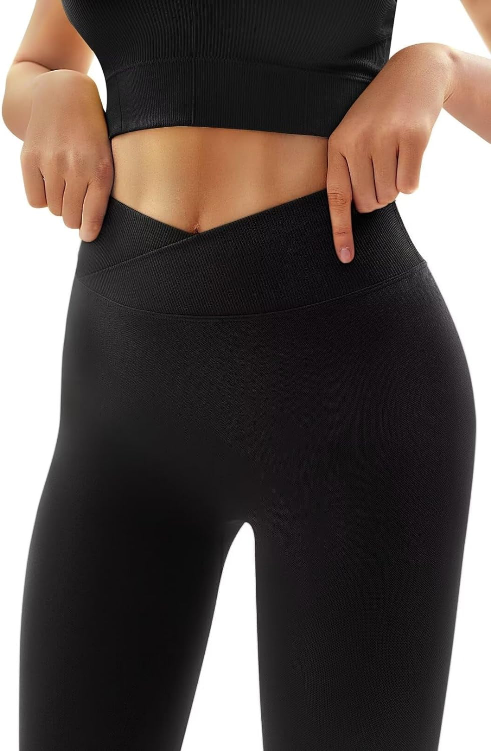 Scrunch Butt Lifting Leggings for Women Tummy Control Crossover Gym Workout Leggings High Waisted Yoga Pants