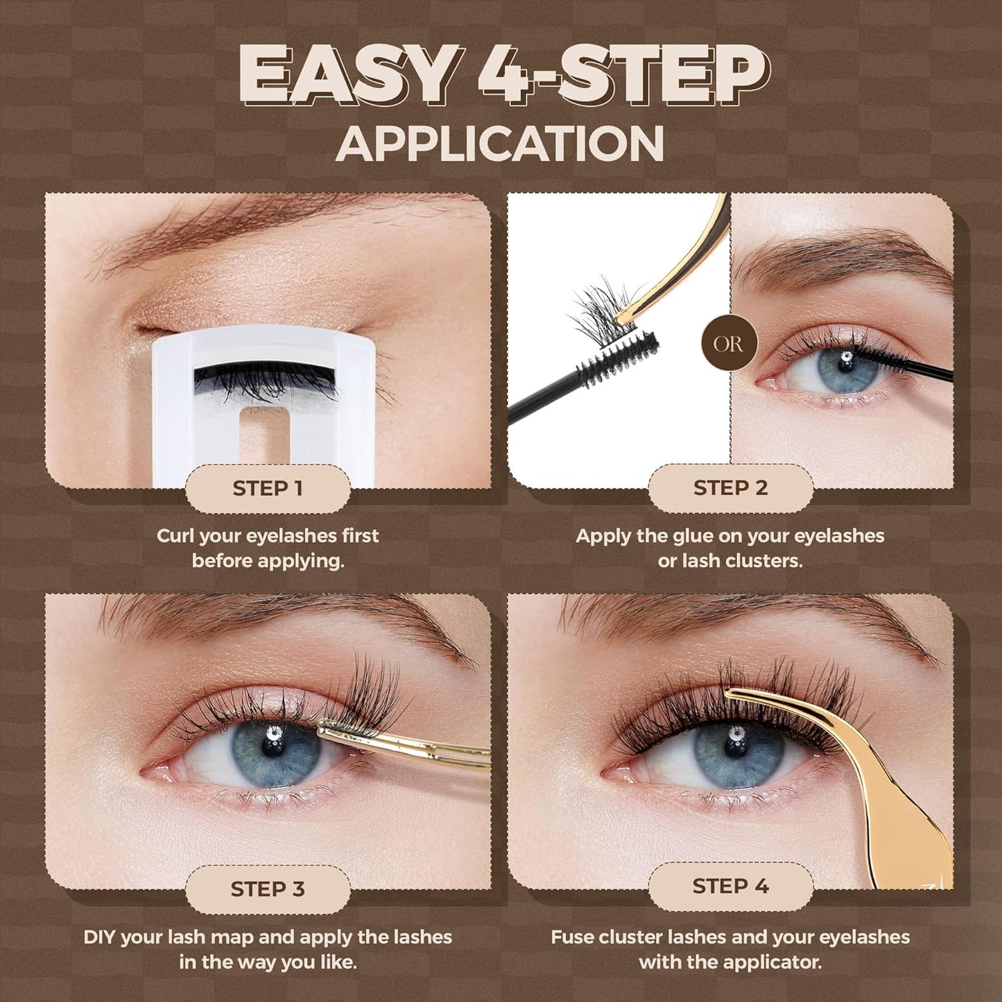 Cluster Lashes Wispy Cluster Eyelash Extensions 3D DIY Lash Clusters 10-16Mm Multilayered Eyelash Clusters, Reusable Fluffy Individual Lashes Cluster(Ml 11)