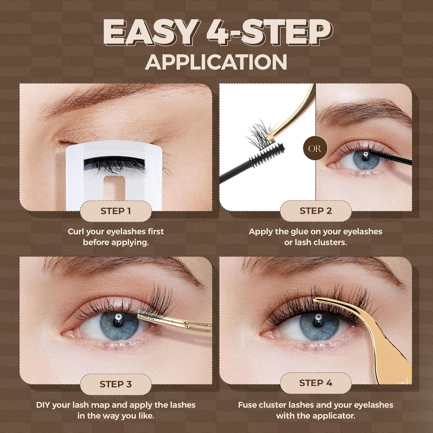 Cluster Lashes Wispy Cluster Eyelash Extensions 3D DIY Lash Clusters 10-16Mm Multilayered Eyelash Clusters, Reusable Fluffy Individual Lashes Cluster(Ml 11)