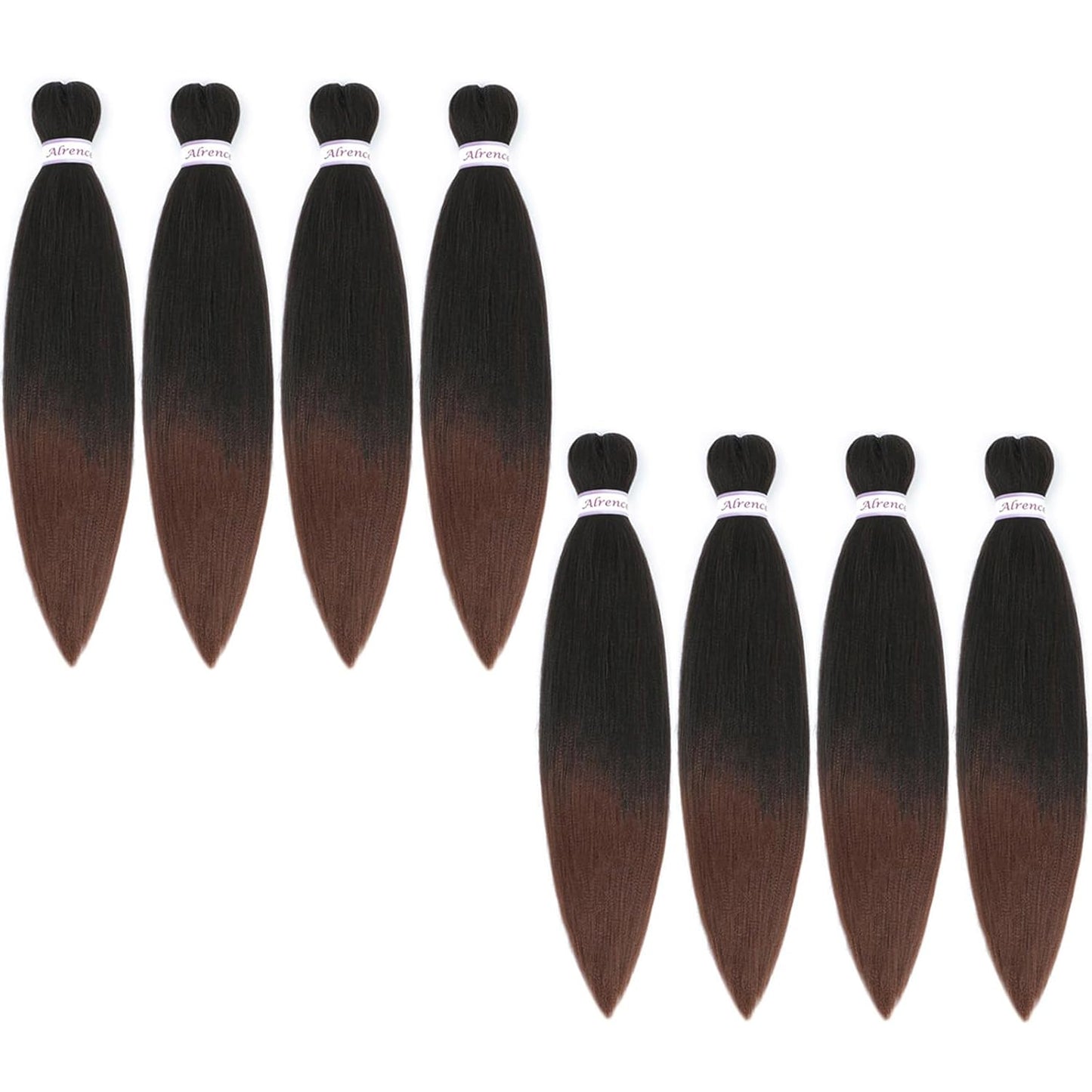 Pre Stretched Braiding Hair Long Braid 14 Inch 8 Packs Professional Braiding Hair Extensions Synthetic Crochet Twist Braids (14 Inch, T1B/30)