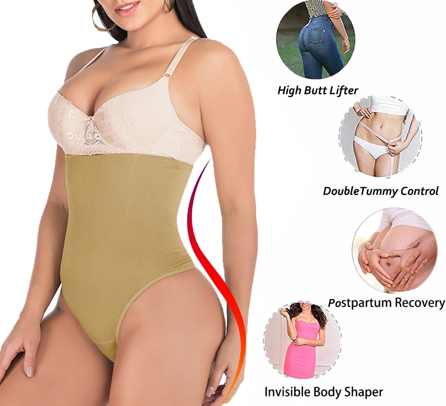 328 Women Waist Cincher Girdle Tummy Slimmer Sexy Thong Panty Shapewear