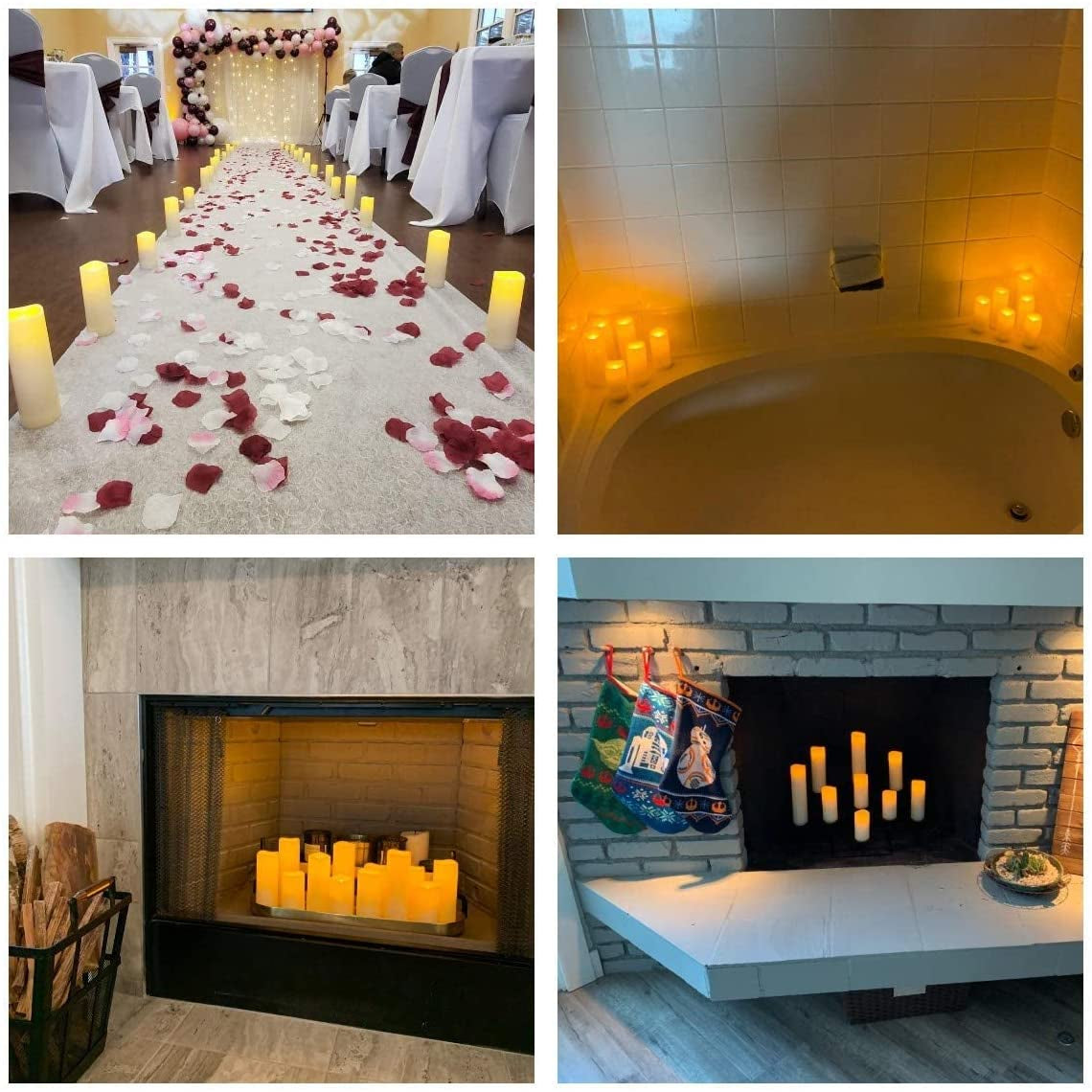 Flameless LED Candles with 10-Key Remote & Timer, Outdoor Indoor Waterproof Battery Operated Candles for Home/Birthday/Wedding/Holiday Décor, Exquisite Set of 12 (D2.2'' X H4''/5''/6''/7'')