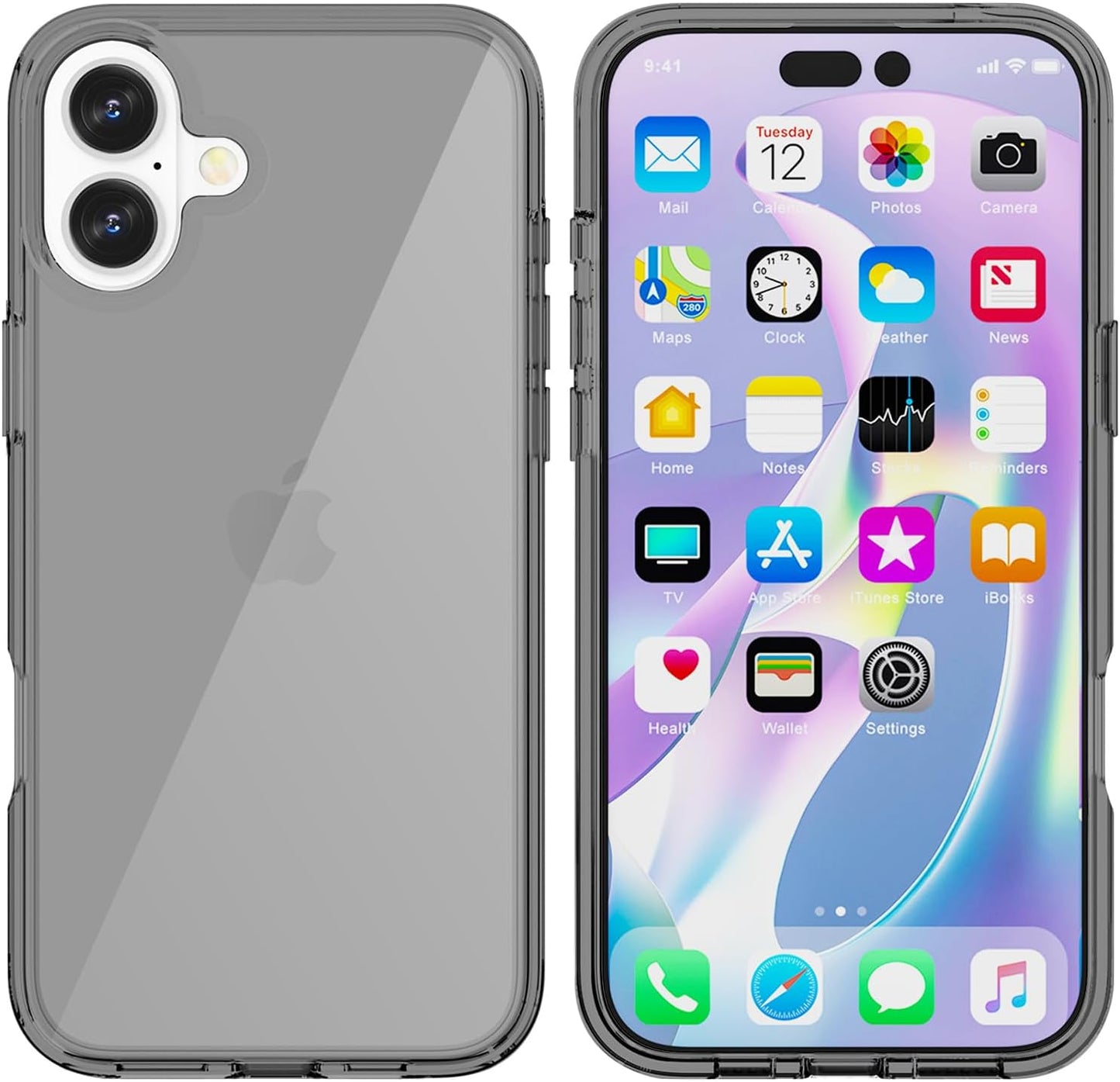 Phone Case Compatible with Iphone 16E 2025, Clear Case Shockproof Protective Bumper Slim Cover for 6.1 Inch