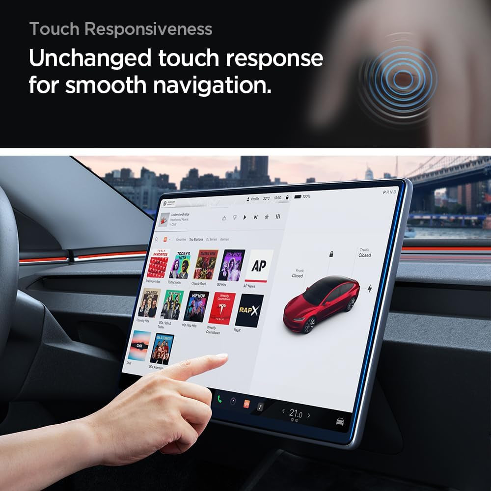 Tempered Glass Screen Protector [Glastr EZ FIT] Designed for Tesla Model 3 (2024) 15.4 Inch Dashboard Touchscreen - Matte/Anti Glare/Anti Finger Print