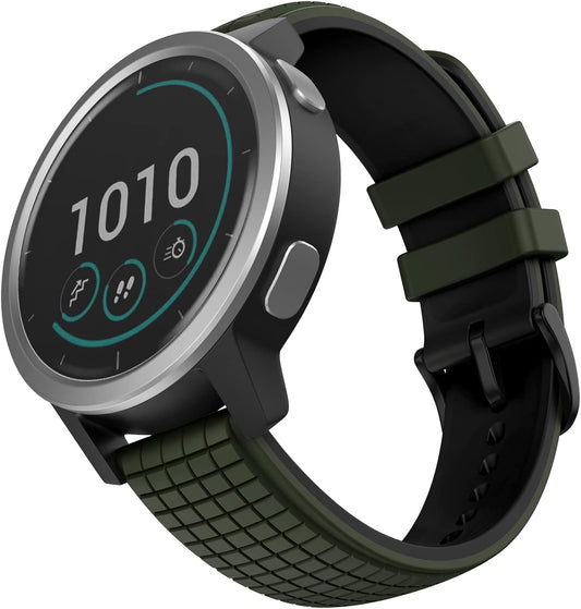 Compatible with Garmin Vivoactive 4 Band, 22Mm Soft Silicone Watch Band for Active/Samsung Galaxy Watch 46 Mm/Gear S3 Frontier/S3 Classic/Huawei Watch Gt2/Ticwatch Pro S2/E2 Smartwatches