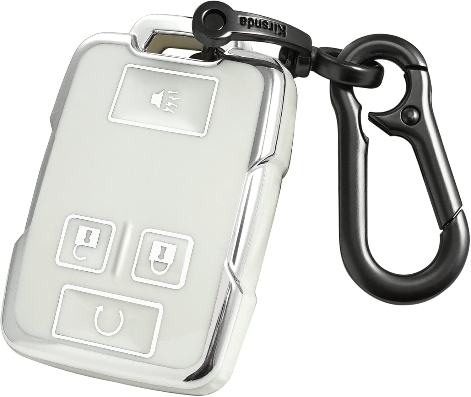 For Chevrolet Key Fob Cover Case with Keychain,Soft TPU Key Shell/Skin,4-Buttons Fit GMC Chevy Colorado Silverado Suburban Tahoe Silverado Remote Key Vehicle Accessories(Red)